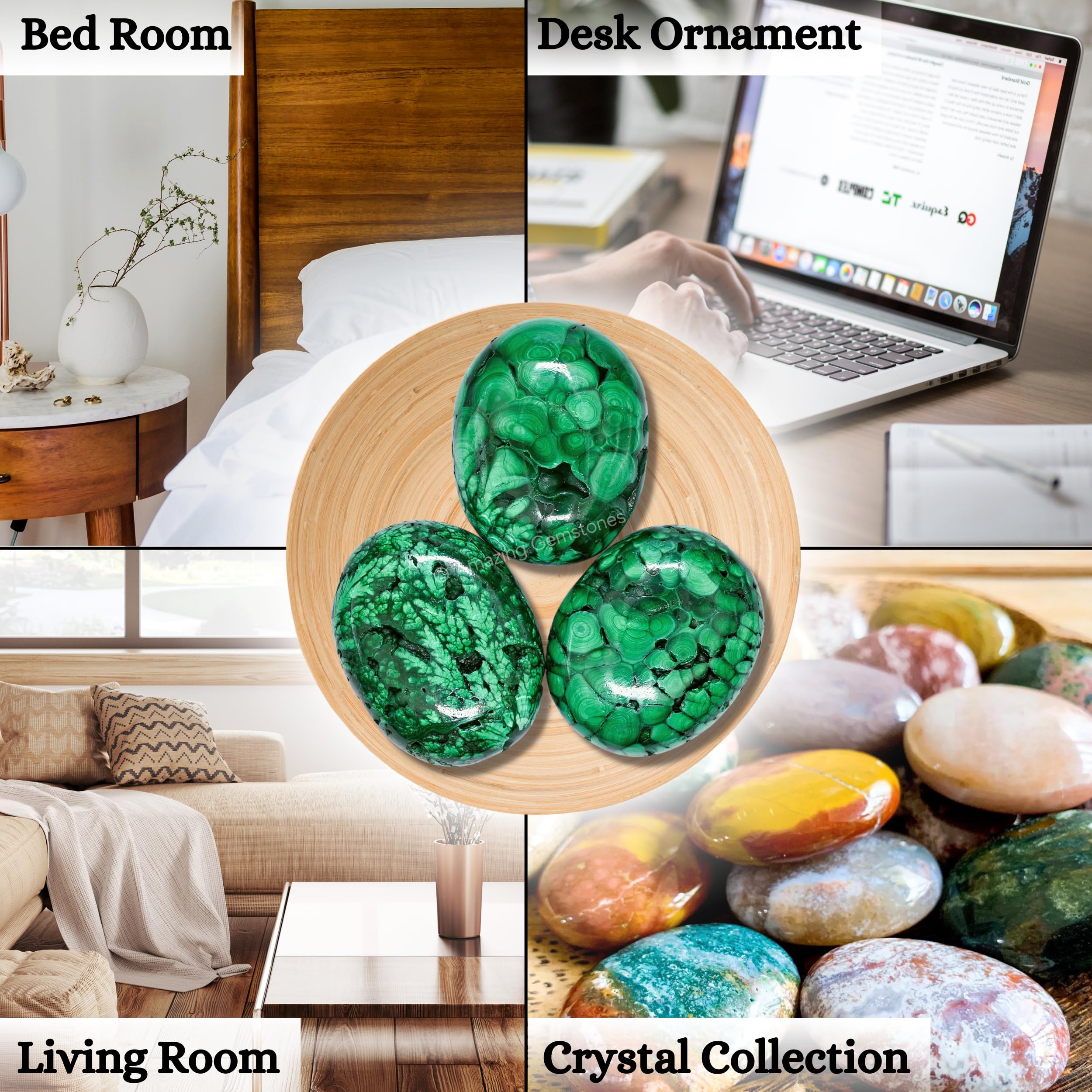 Amazing Gemstone Malachite: réconfort lors de gestes quotidiens et rituels personnels.