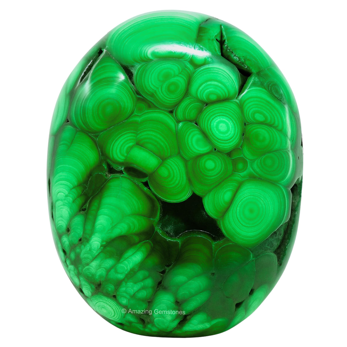 Amazing Gemstone Malachite: pierre palmaire grande, idéale pour la méditation et l'équilibre énergétique.