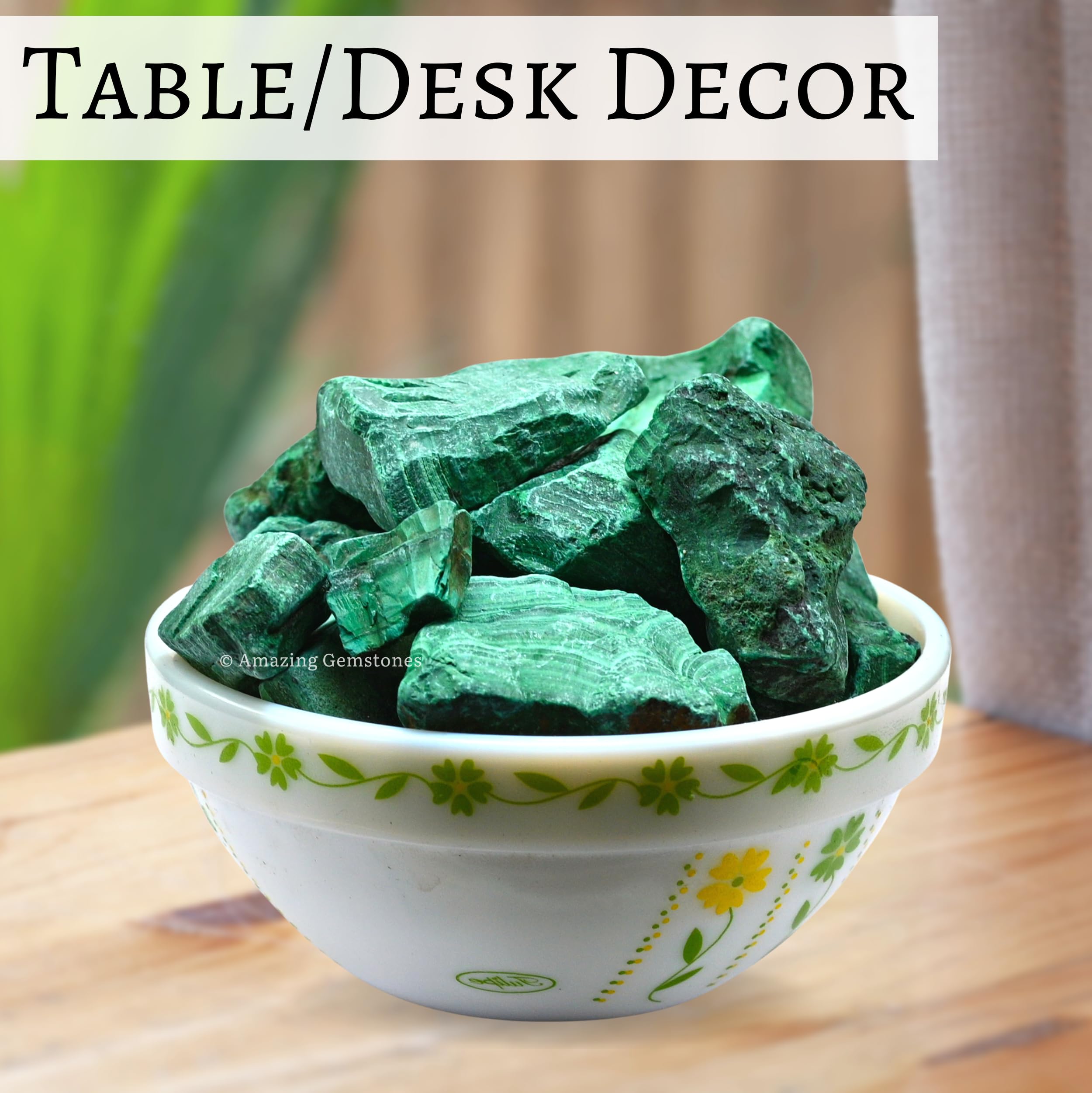 Amazing Gemstone Malachite sachet velours : présentation élégante et cadeau prêt