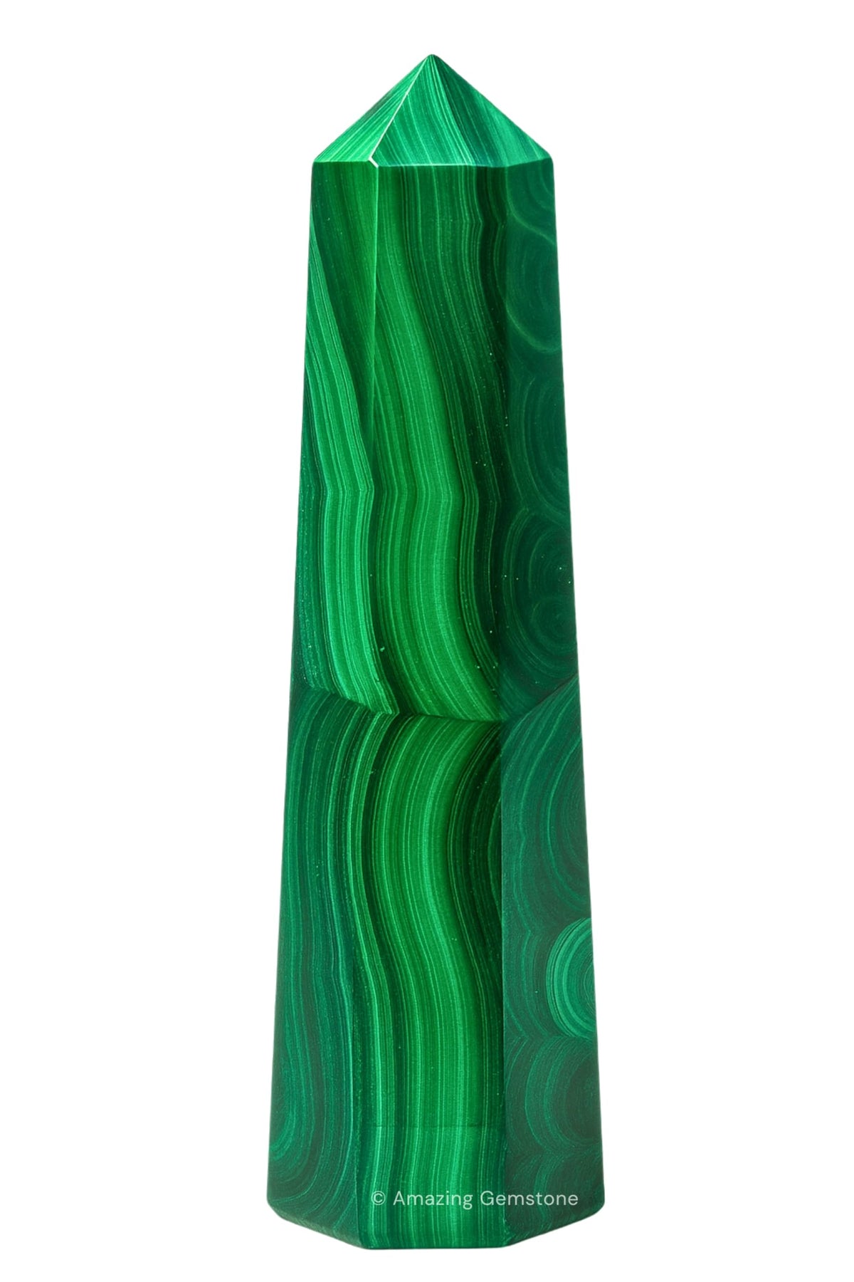 Amazing Gemstone Malachite Tower – pointe lumineuse pour revitaliser l'énergie de l'espace.