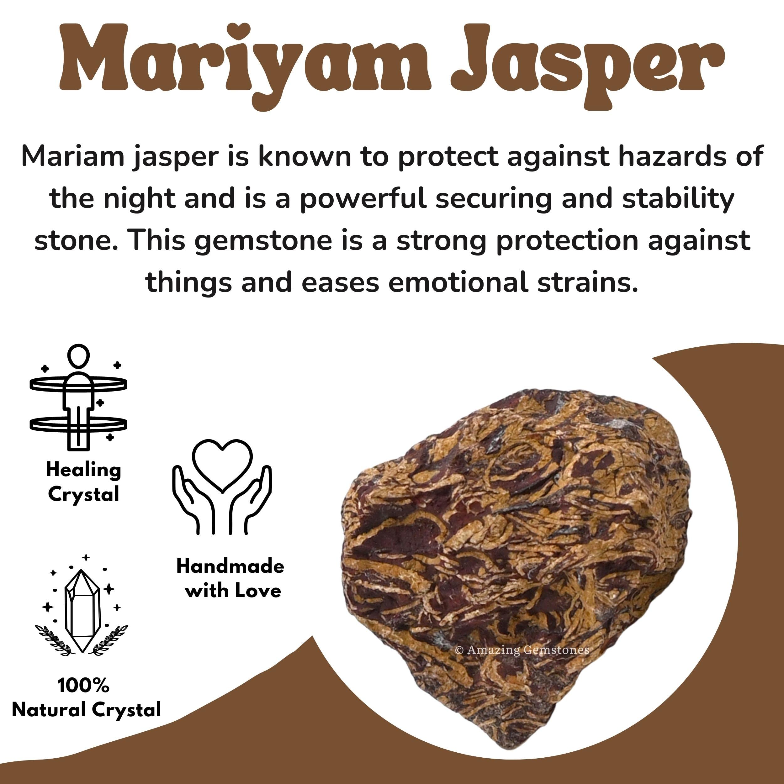 Amazing Gemstone Mariyam Jasper révèle couleur et texture riches pour le polissage.