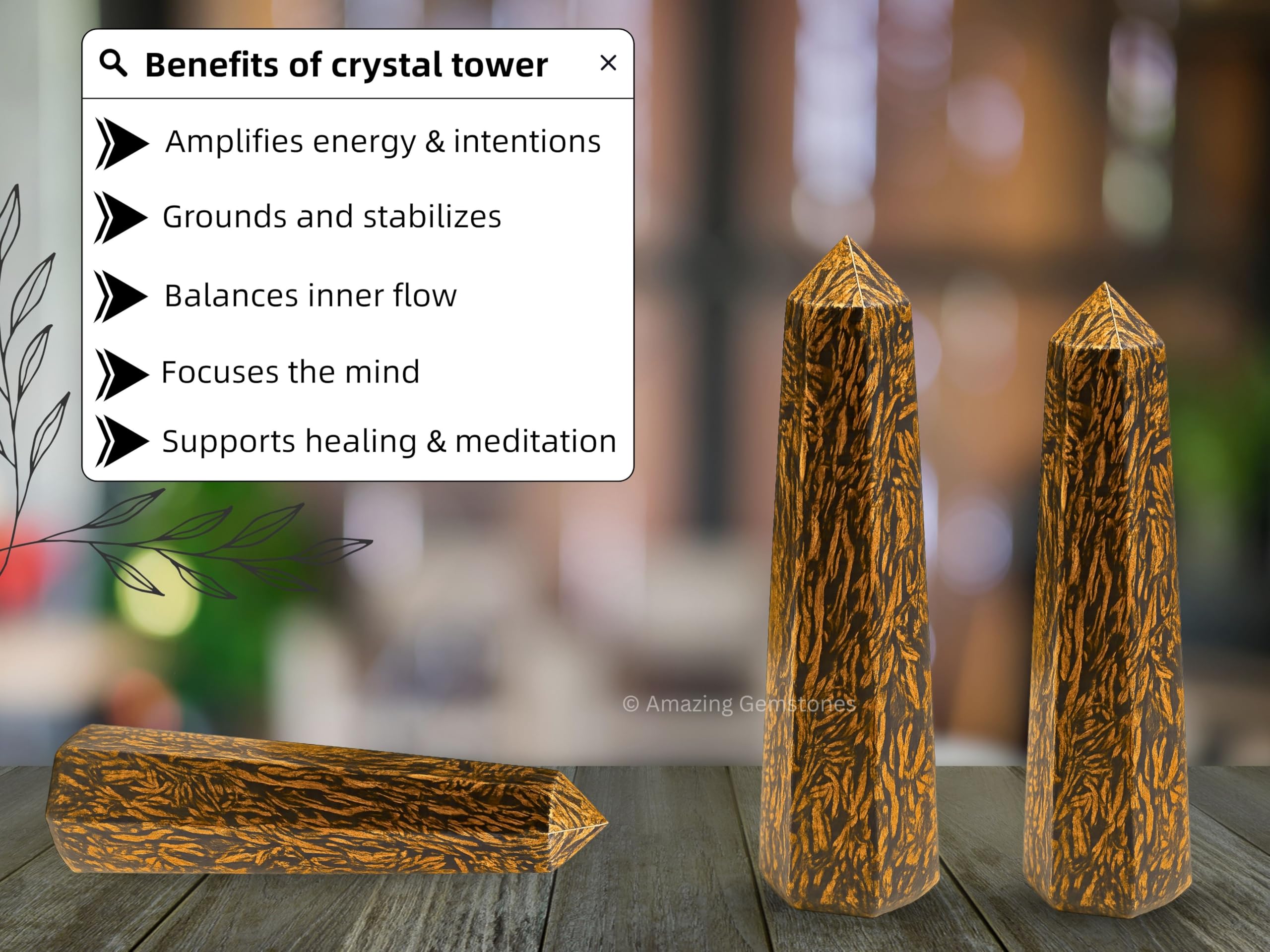 Amazing Gemstone Mariyam Jasper purificateur d’ambiance pour espace serein.