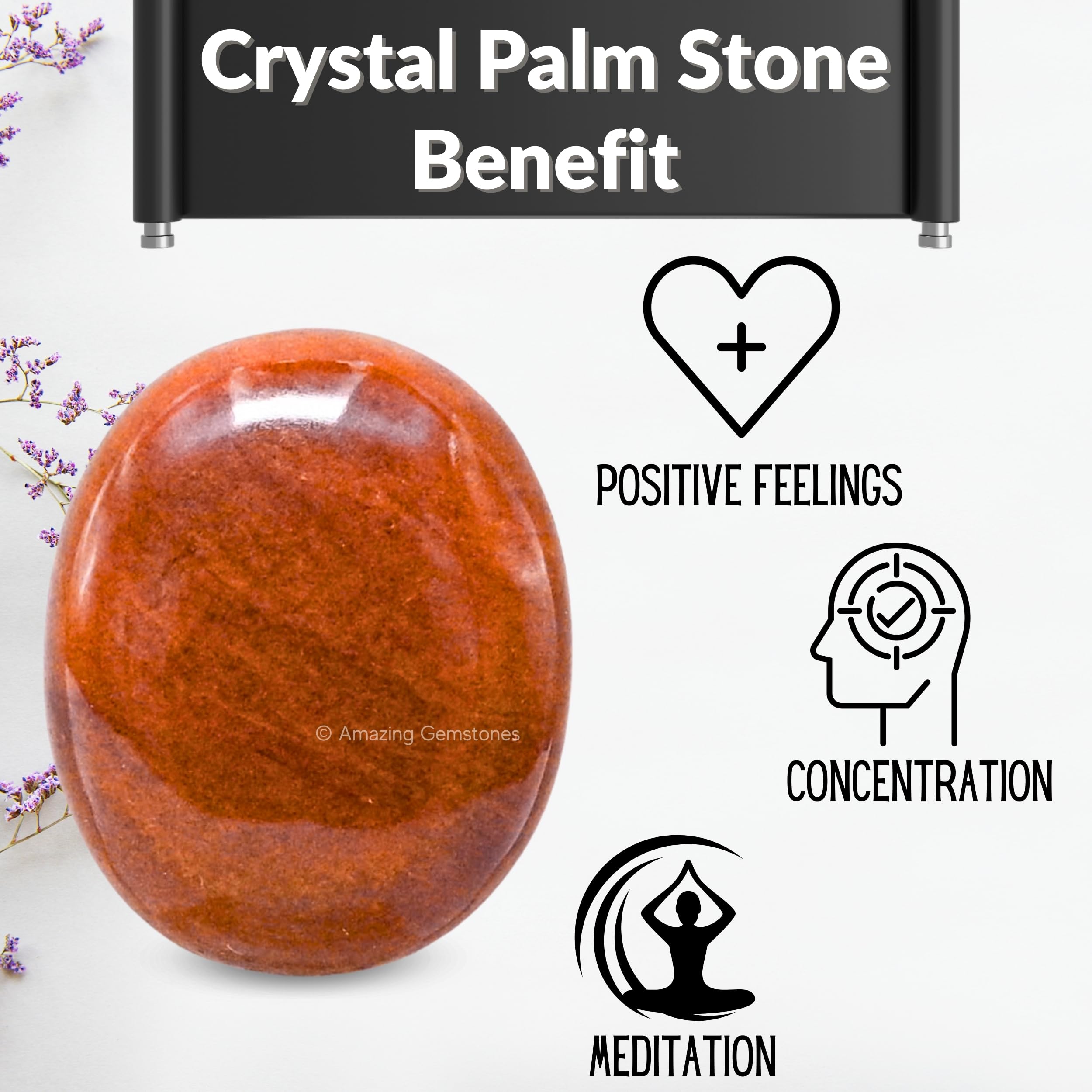 Amazing Gemstone: massage dos jaspe chocolat, favorise la détente et le soulagement.