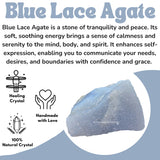 Amazing Gemstone méditation agate lace bleue, pratique pour ritual calme.