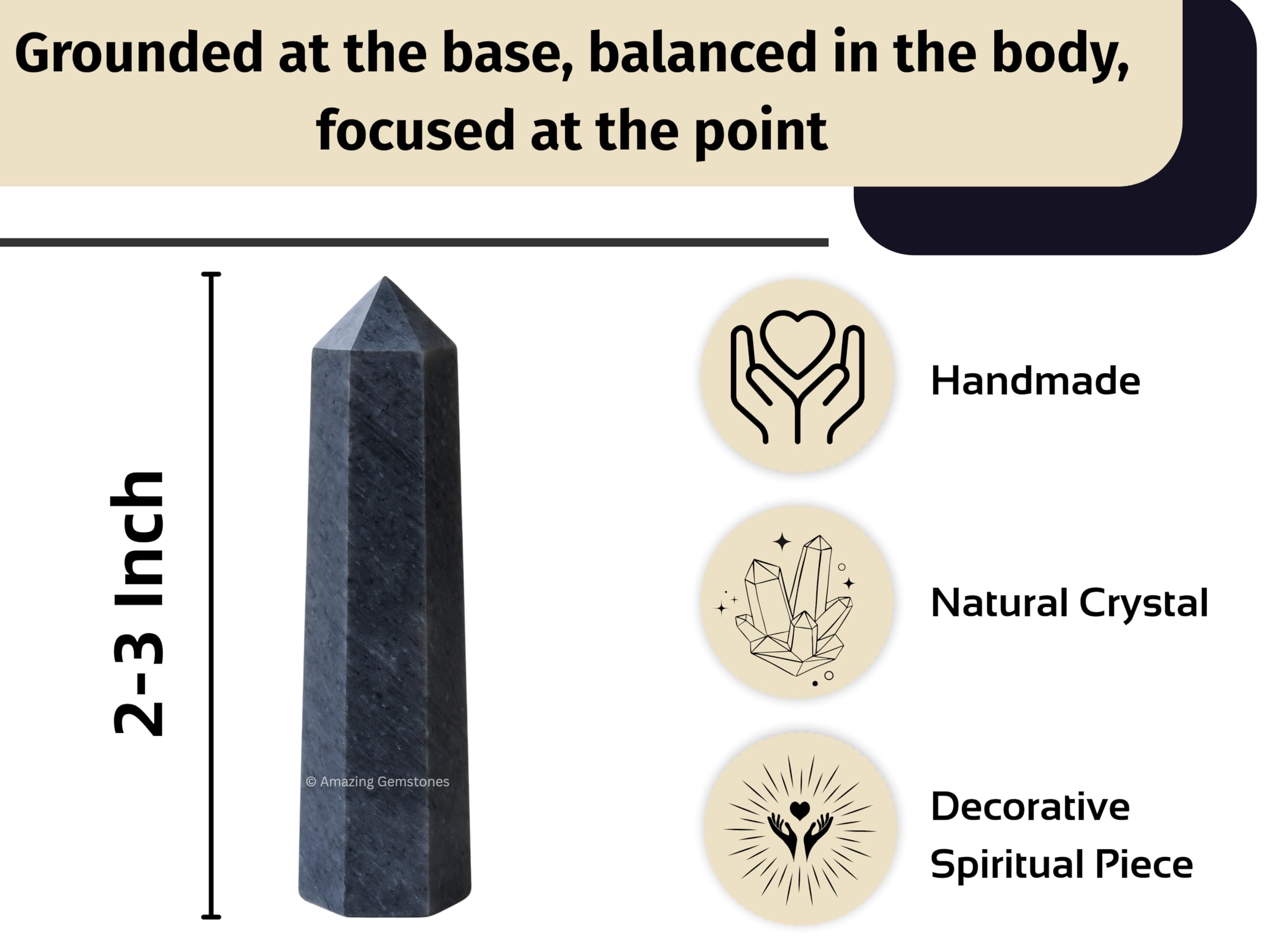 Amazing Gemstone méditation cristal aventurine bleue, pratique calme et réduction du stress