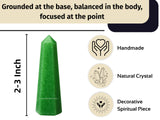 Amazing Gemstone méditation cristal vert fraise : favorise calme et concentration.