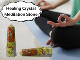 Amazing Gemstone pointe cristal Dragon Bloodstone: outil puissant pour méditation et focus