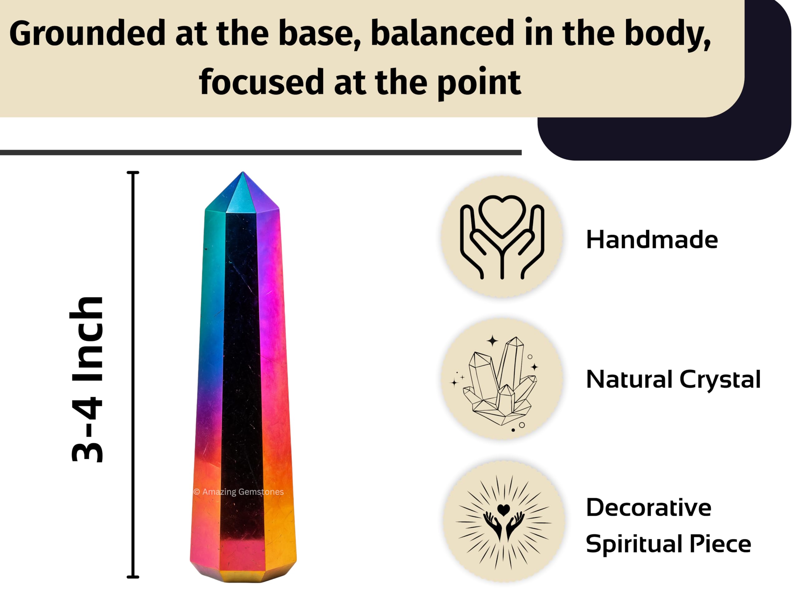 Amazing Gemstone Méditation et Relaxation Énergie : calme et concentration possible.