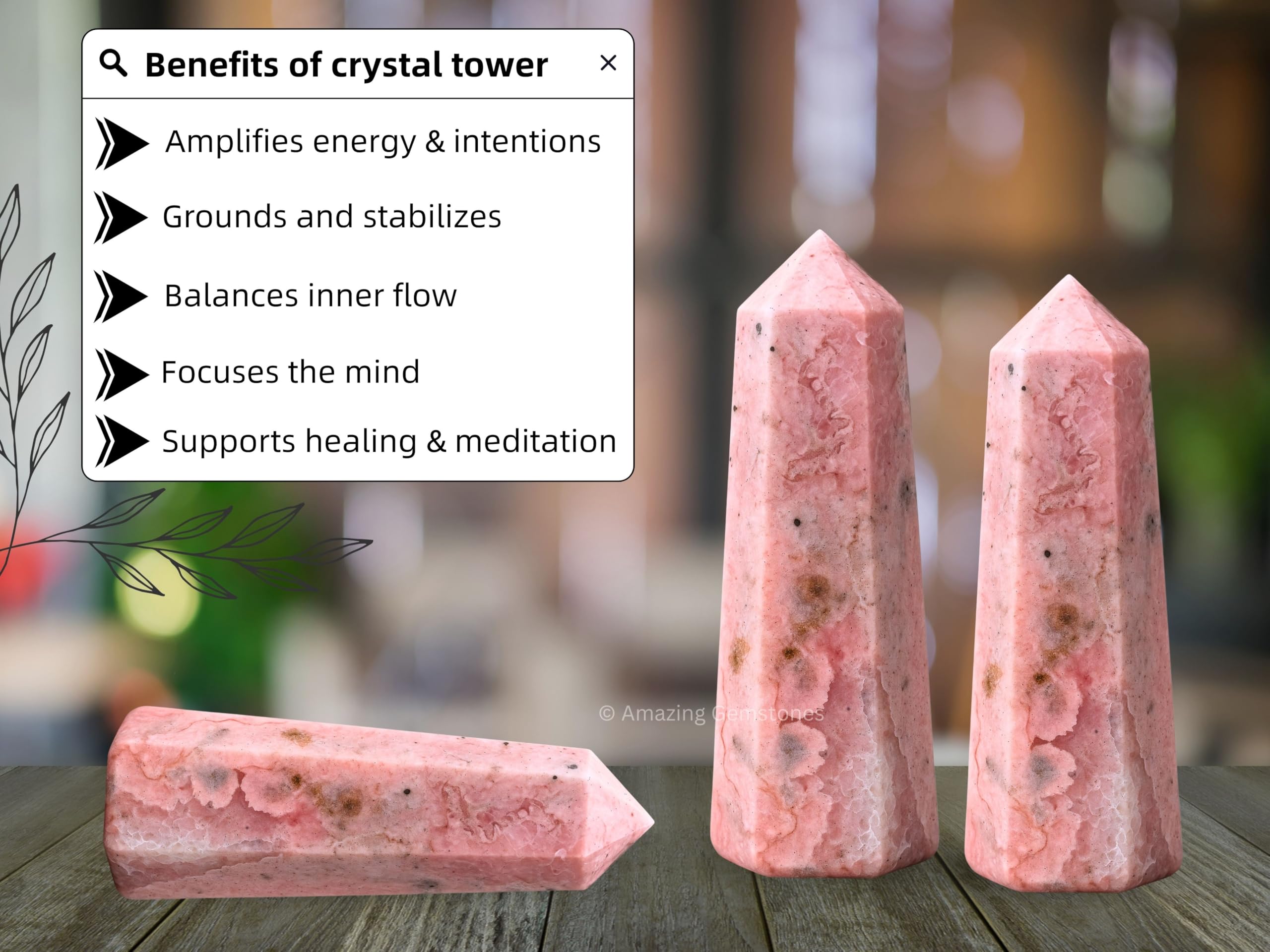 Amazing Gemstone meditation-relaxation-rhodocrosite: aide à la méditation et relaxation.