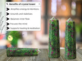 Amazing Gemstone méditation zen rubis-fuchsite pour favoriser concentration et détente.
