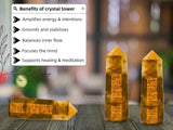 Amazing Gemstone Nellite tour-purificateur-cristal pour clarifier l'atmosphère.