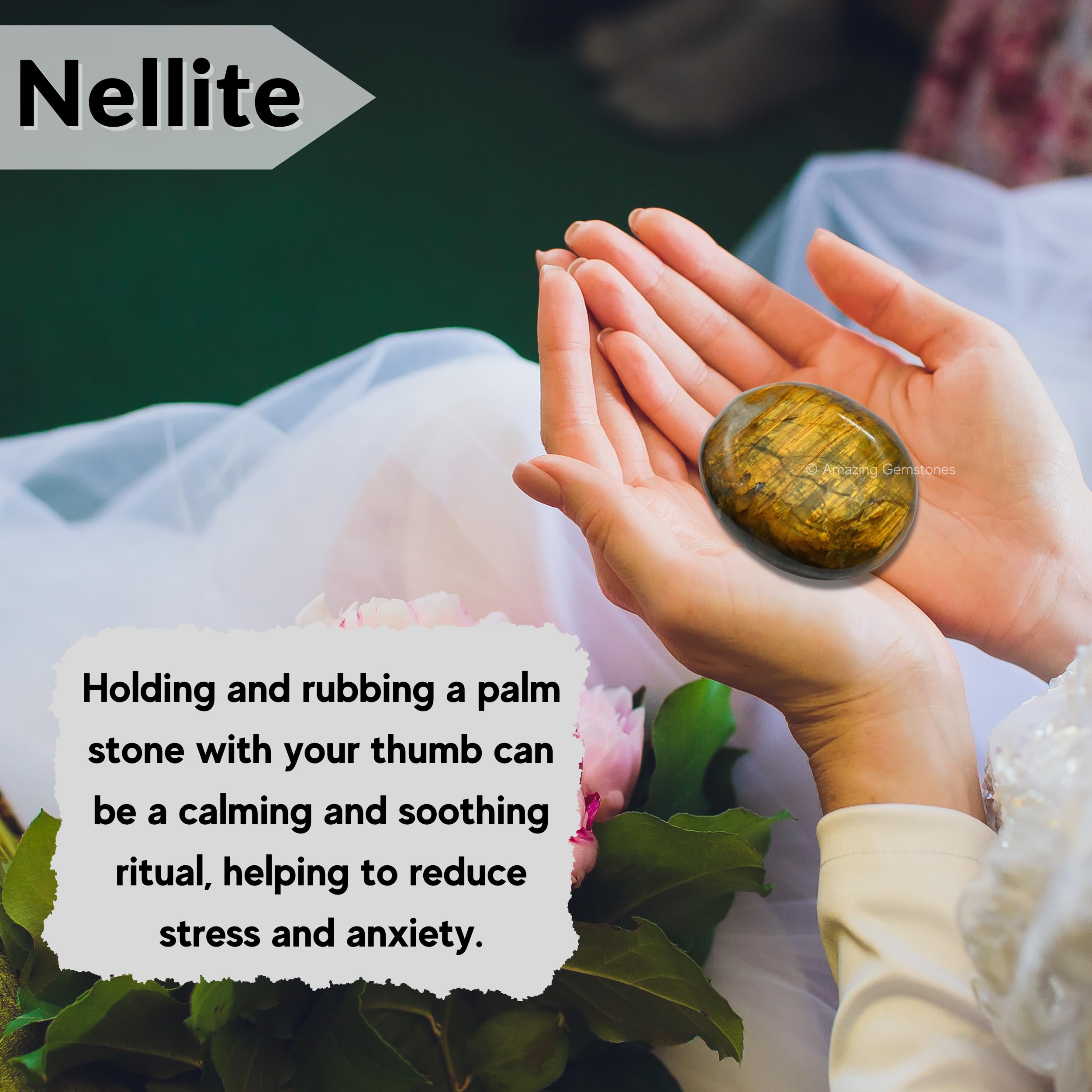 Amazing Gemstone Nellite – atelier artisanat: pierre naturelle présentée avec soin pour collectionneurs.