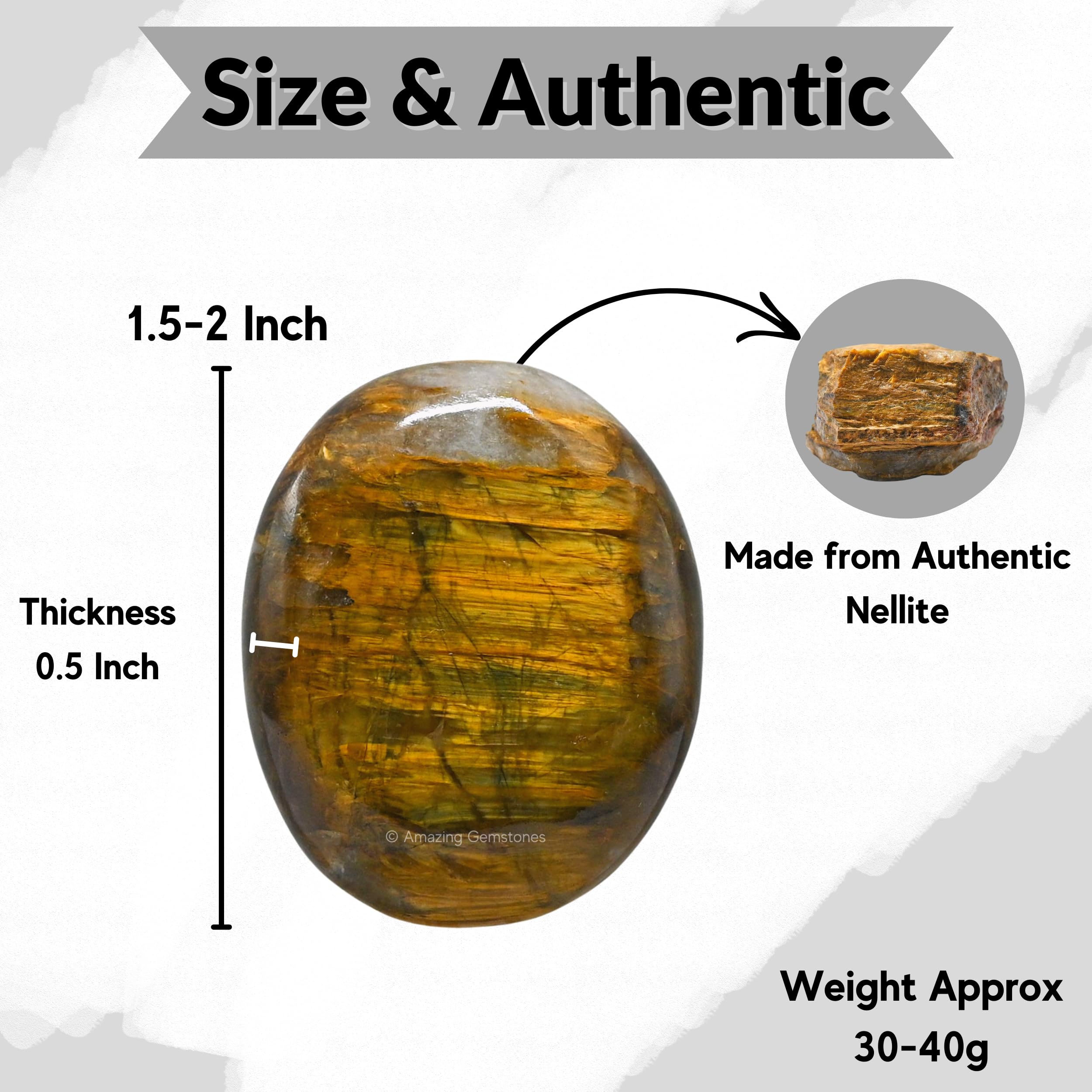 Amazing Gemstone Nellite – pierre palmaire décoration, apporte une touche naturelle et apaisante.