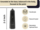 Amazing Gemstone Nuummite obelisque-energie-dissipation dissipe énergie négative