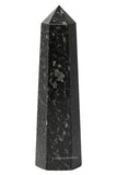 Amazing Gemstone Nuummite tours cristal-pointe focalise l’énergie pour Reiki