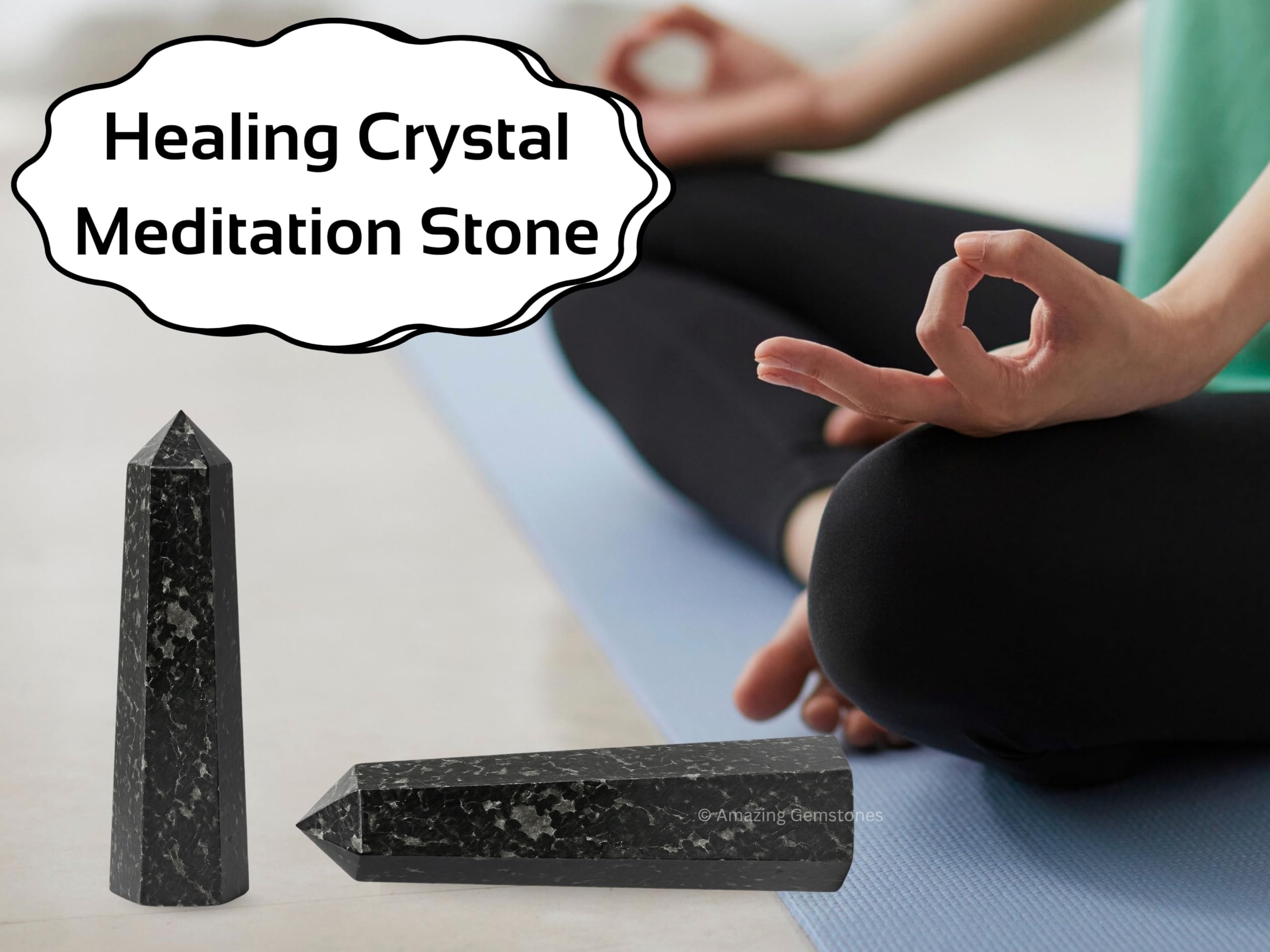 Amazing Gemstone Nuummite tours méditation-soulagement-stress favorise détente