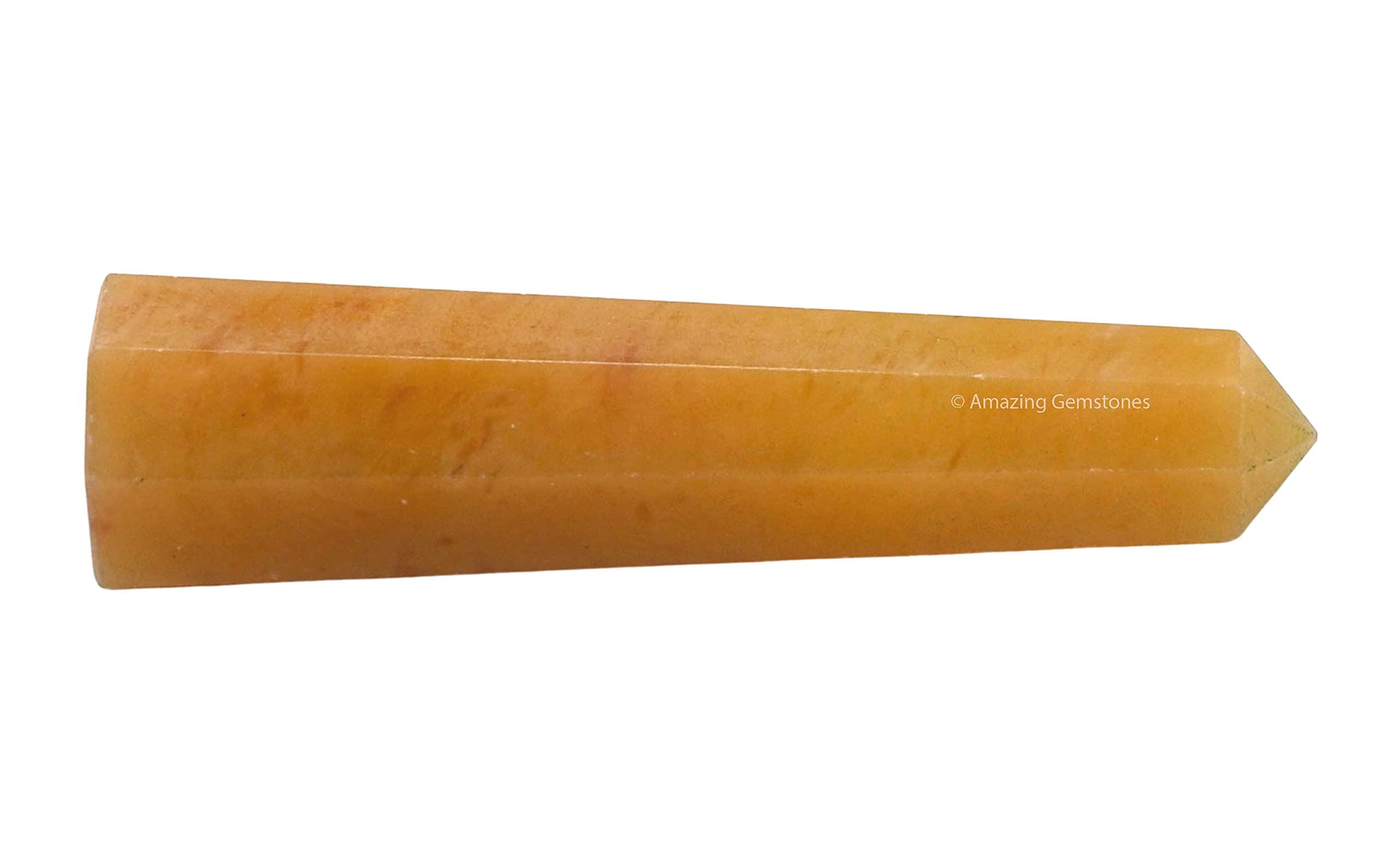 obélisque cristal aventurine jaune d'Amazing Gemstone, amplification de l'énergie et équilibre.