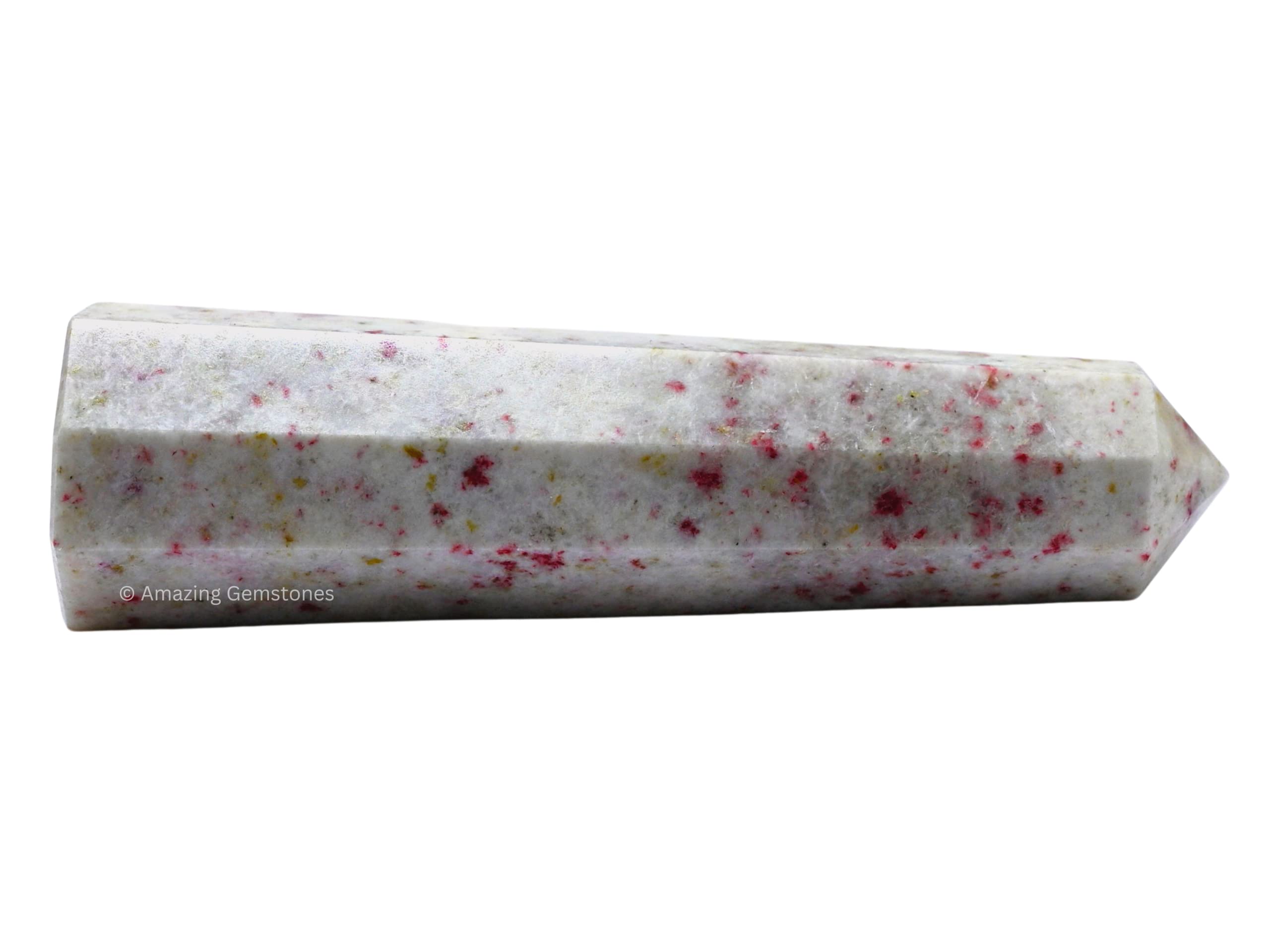Amazing Gemstone Obélisque Cristal Cinnabarite — favorise concentration et harmonie dans l’espace.