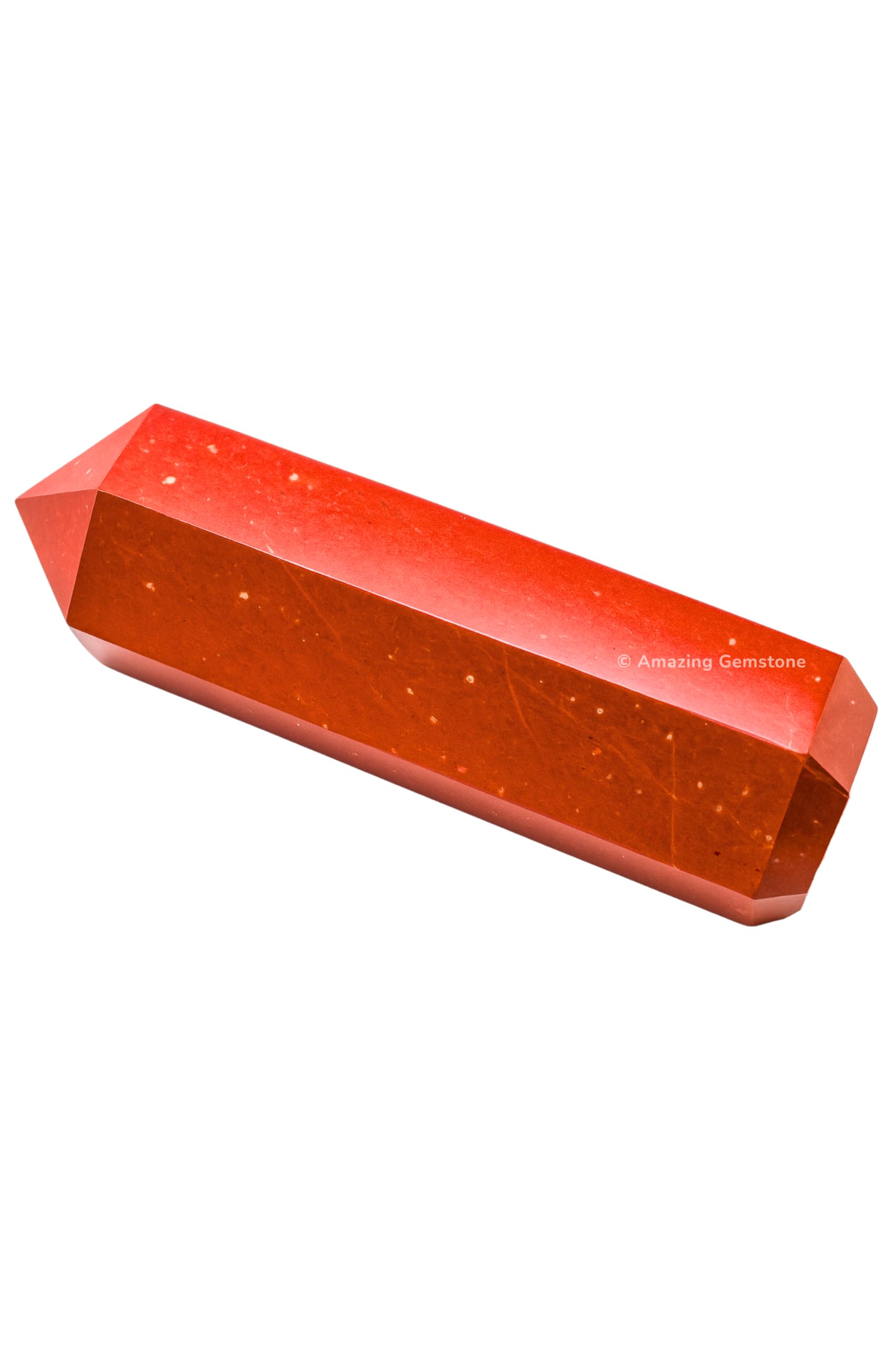 Amazing Gemstone – obélisque jaspe rouge, canalise l énergie et favorise le focus.