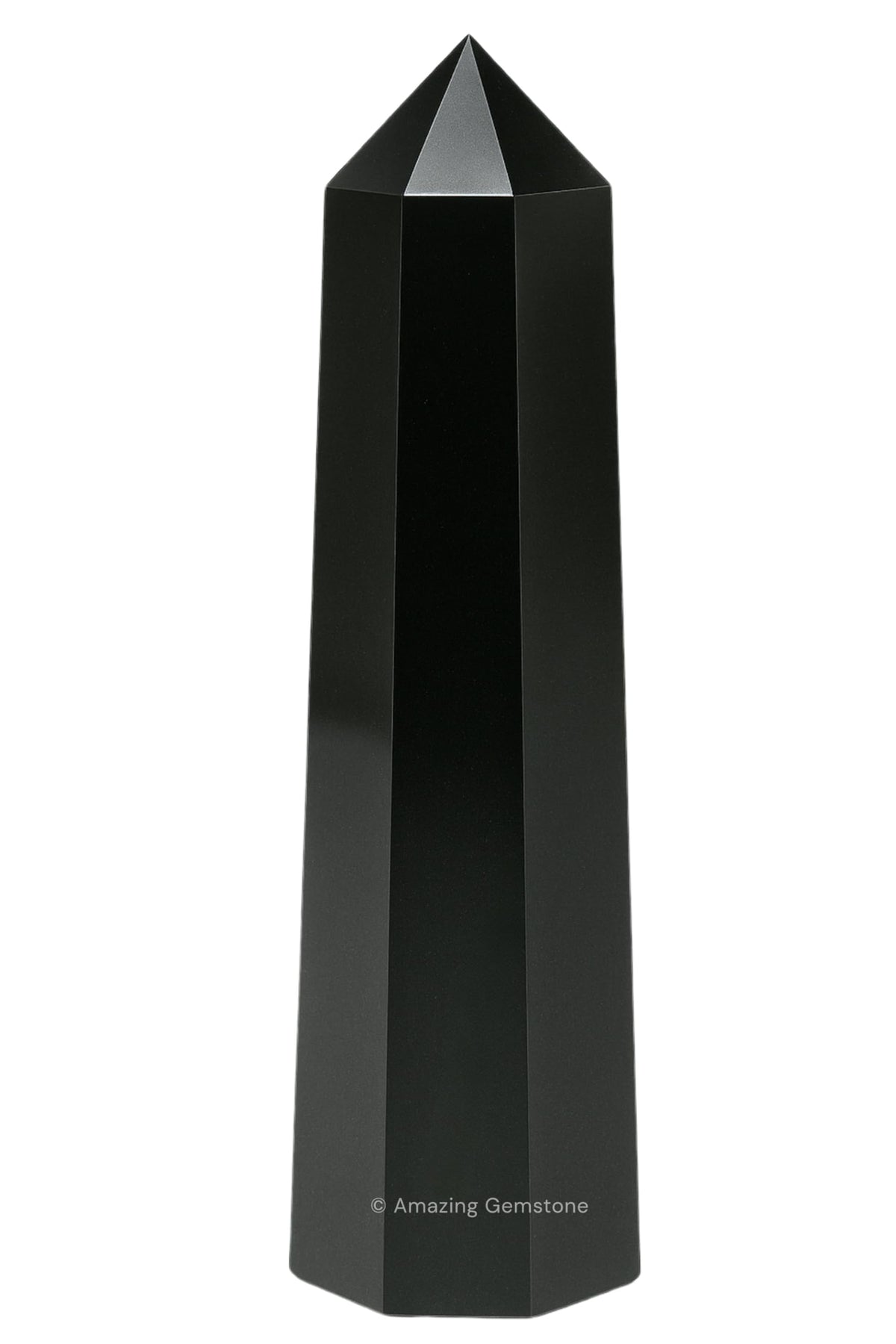 Amazing Gemstone obélisque noir obsidienne 3-4 pouces, énergie focalisée pour Reiki et grilles.