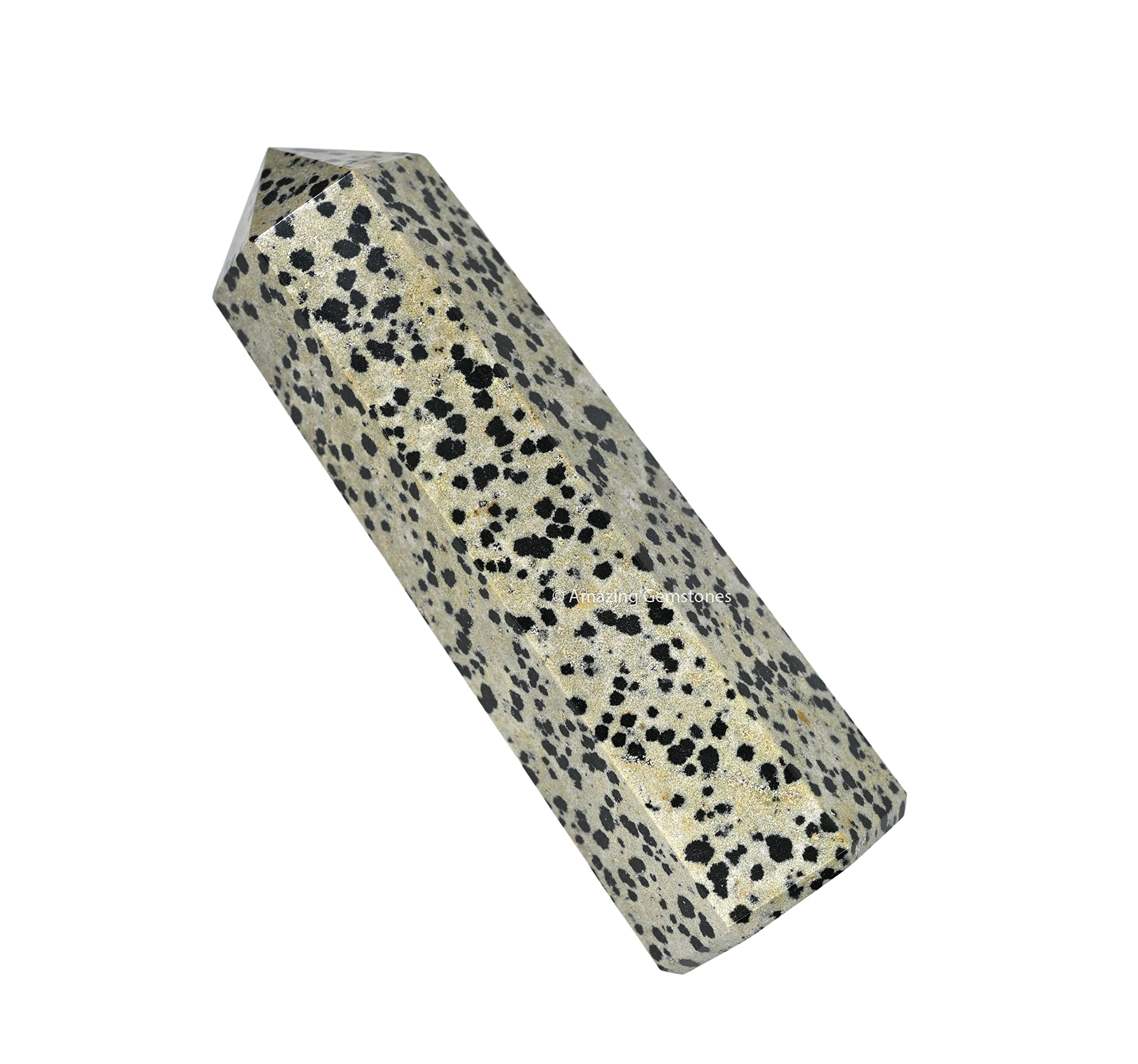 Amazing Gemstone – obelisque dalmatien jaspe, amplifie l’énergie et équilibre l’esprit.