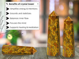 Amazing Gemstone jaspe fruit—obélisque, équilibre mental et paix intérieure.