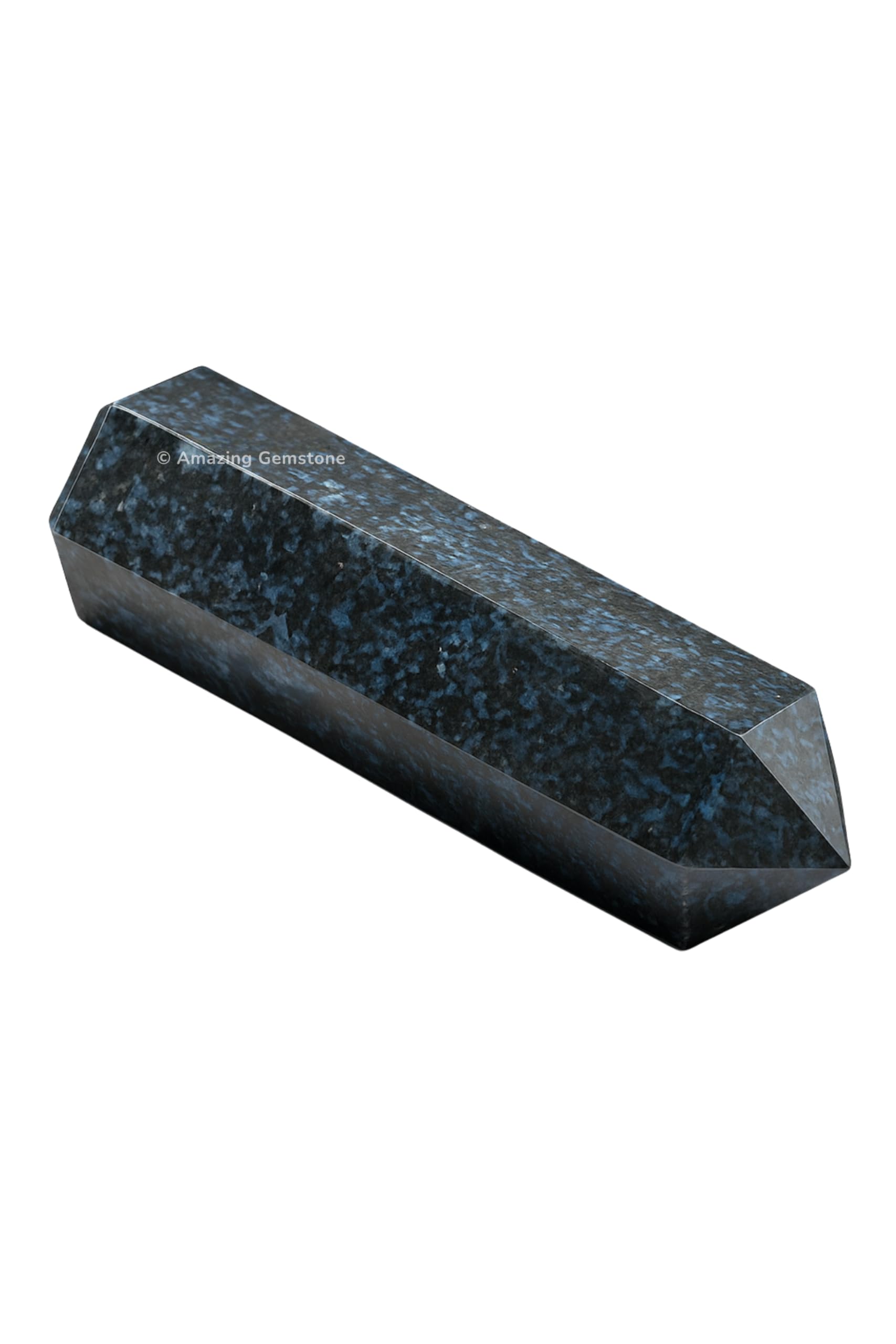 Amazing Gemstone obélisque Indigo Gabbro, amplification d'énergie pour espace calme et équilibré.
