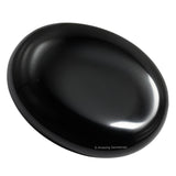 Amazing Gemstone obsidienne noire, pierre de paume détaillée et artisanale pour toucher.