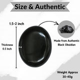 Amazing Gemstone obsidienne noire, pierre de paume utilisée en méditation et concentration.