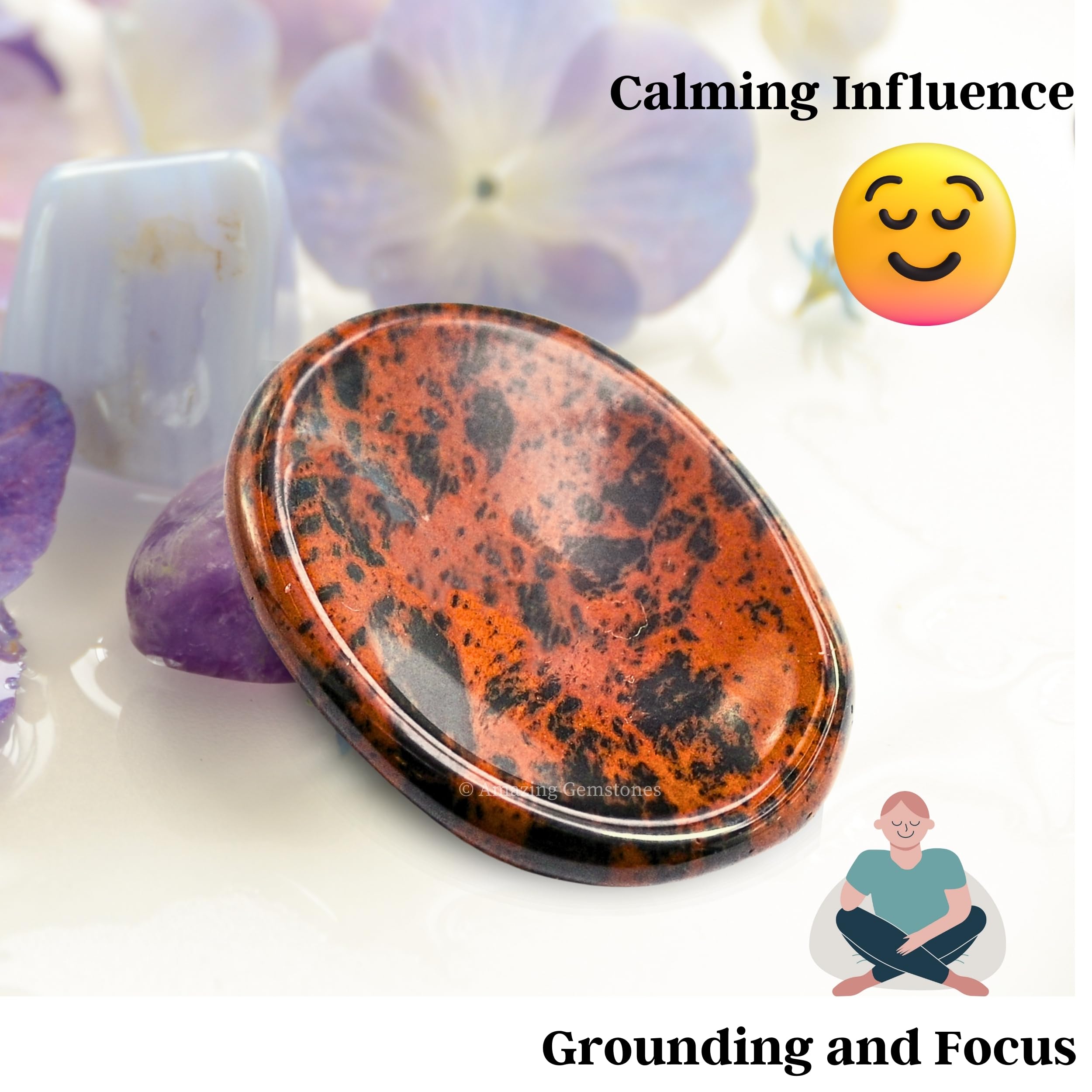 Amazing Gemstone Obsidienne acajou – accessoire zen idéal sur le bureau