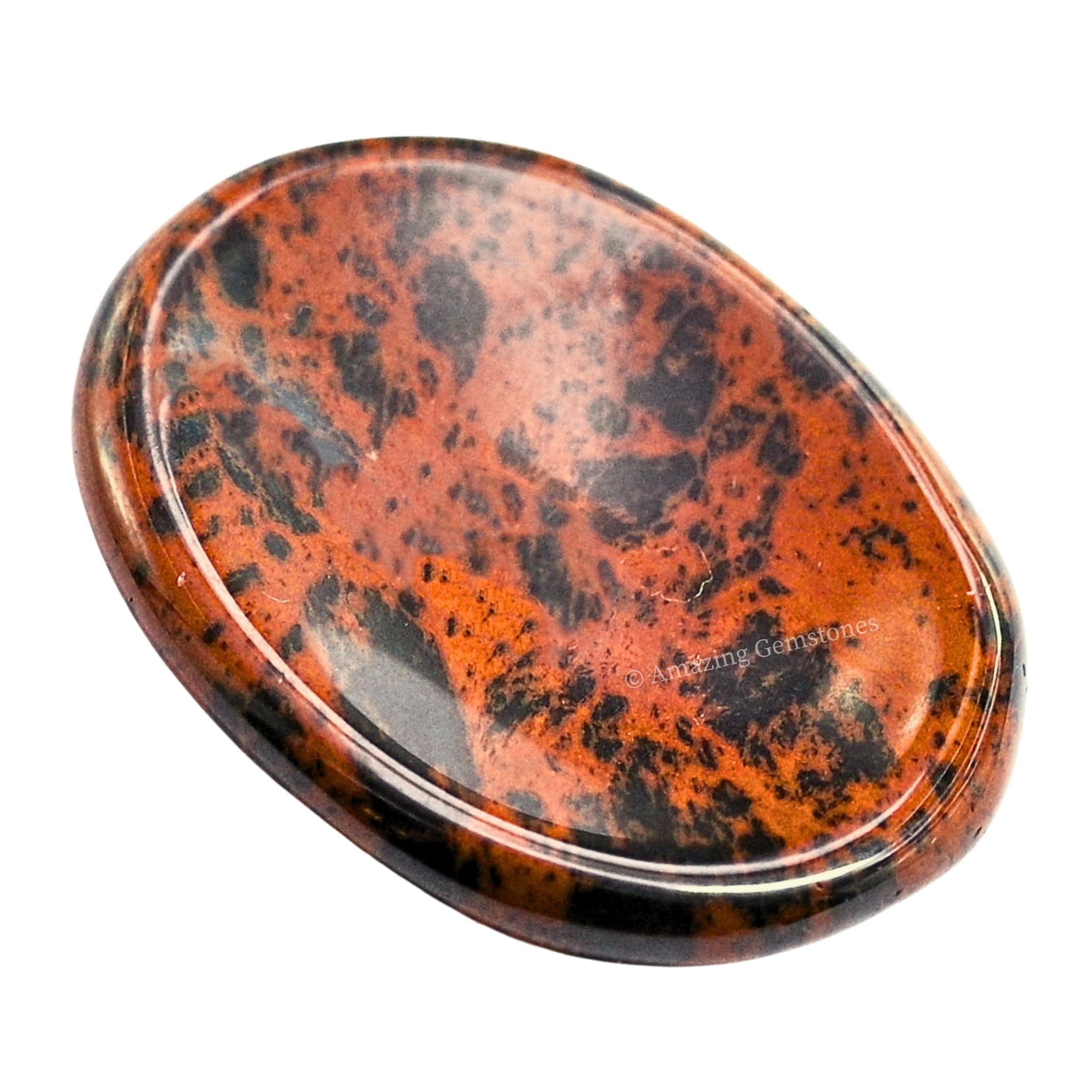 Amazing Gemstone Obsidienne acajou – texture polie et veinage naturel visibles