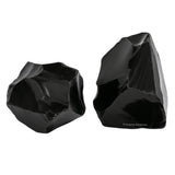 Amazing Gemstone obsidienne noire brute, idéale pour le polissage et le travail artisanal.