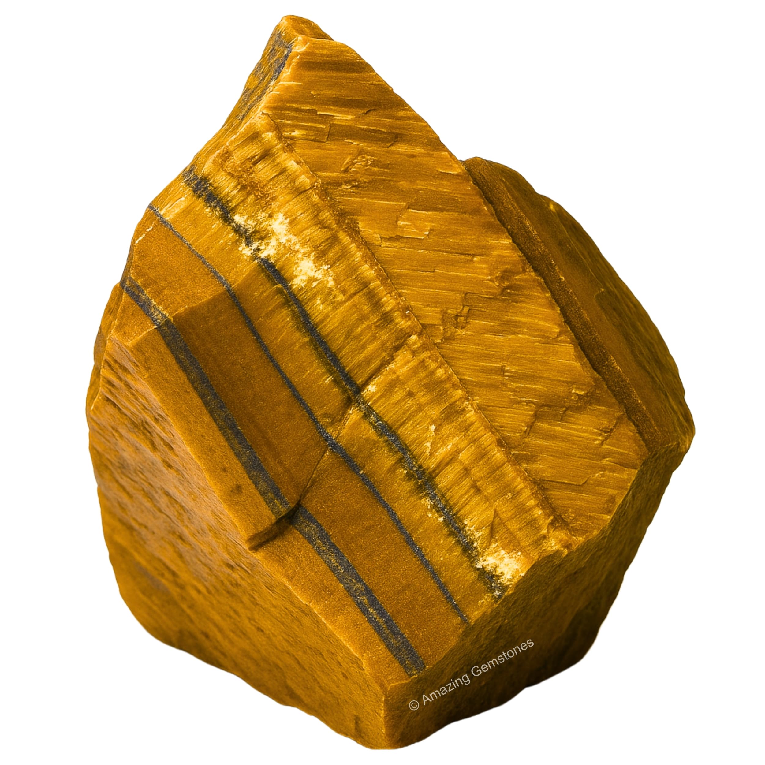 Amazing Gemstone œil-de-tigre brut pierre parfaite pour méditation et concentration.