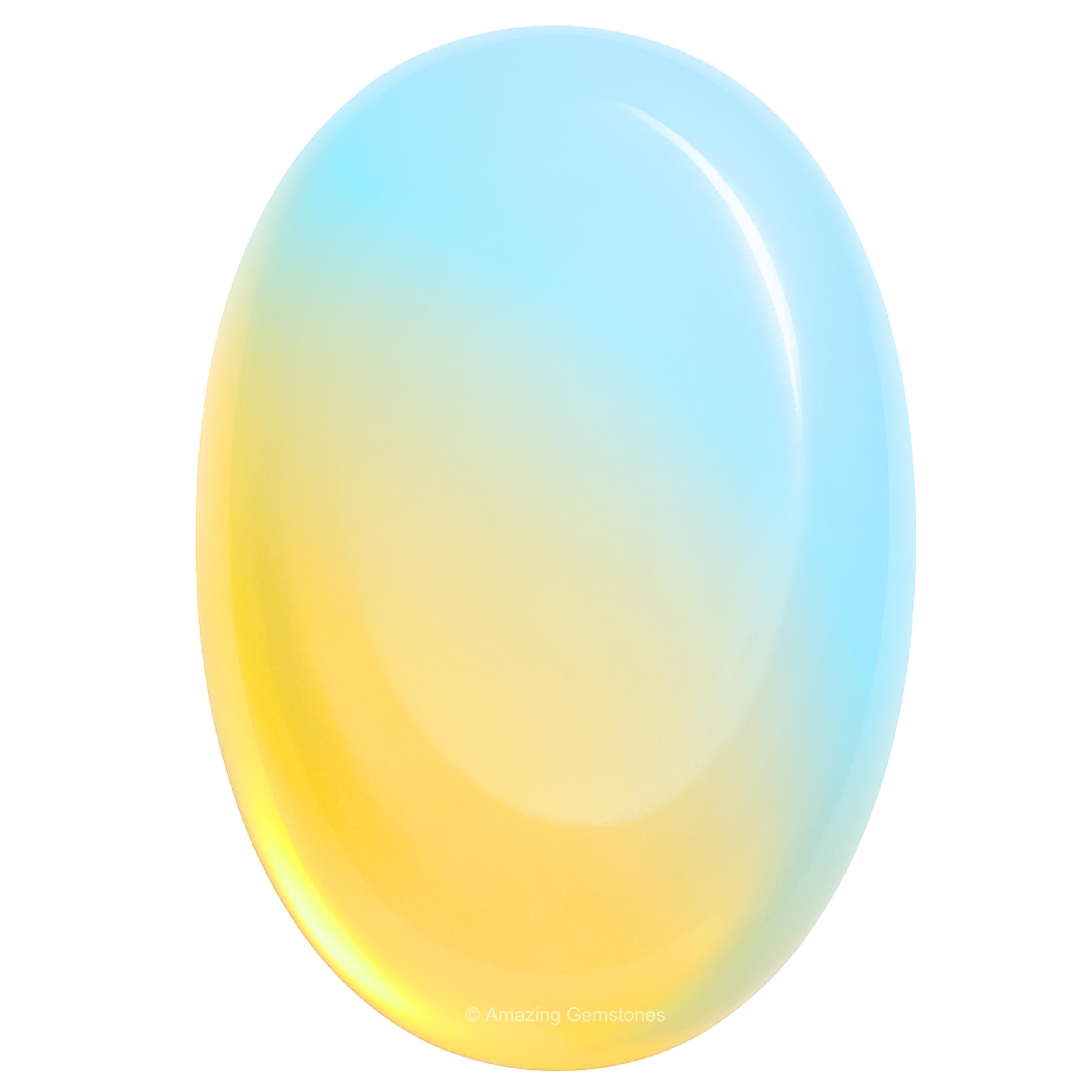 Amazing Gemstone Opalite, pierre-de-paume-grande, prise en main confortable pour méditation et énergie douce