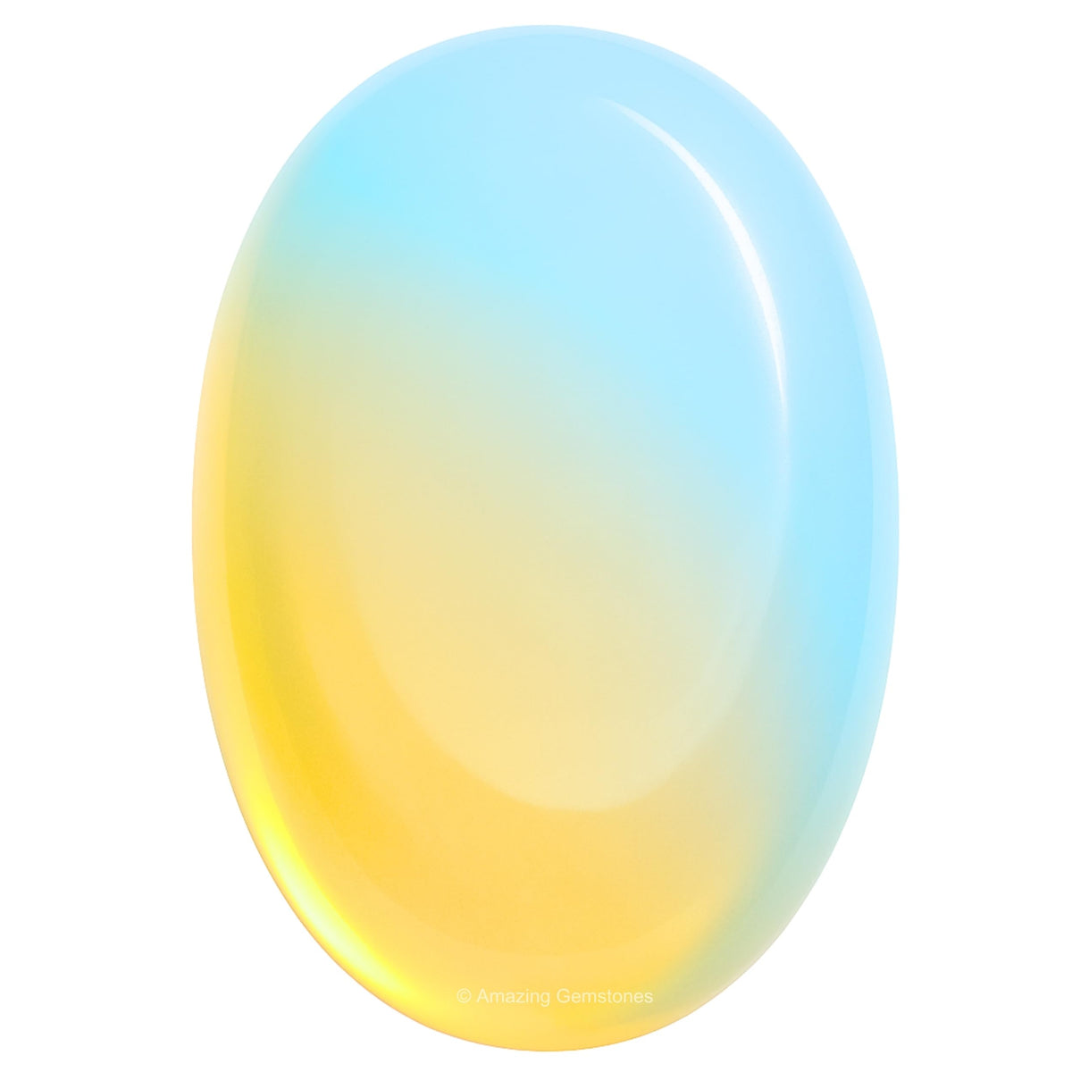 Amazing Gemstone Opalite, pierre-de-paume-grande, prise en main confortable pour méditation et énergie douce