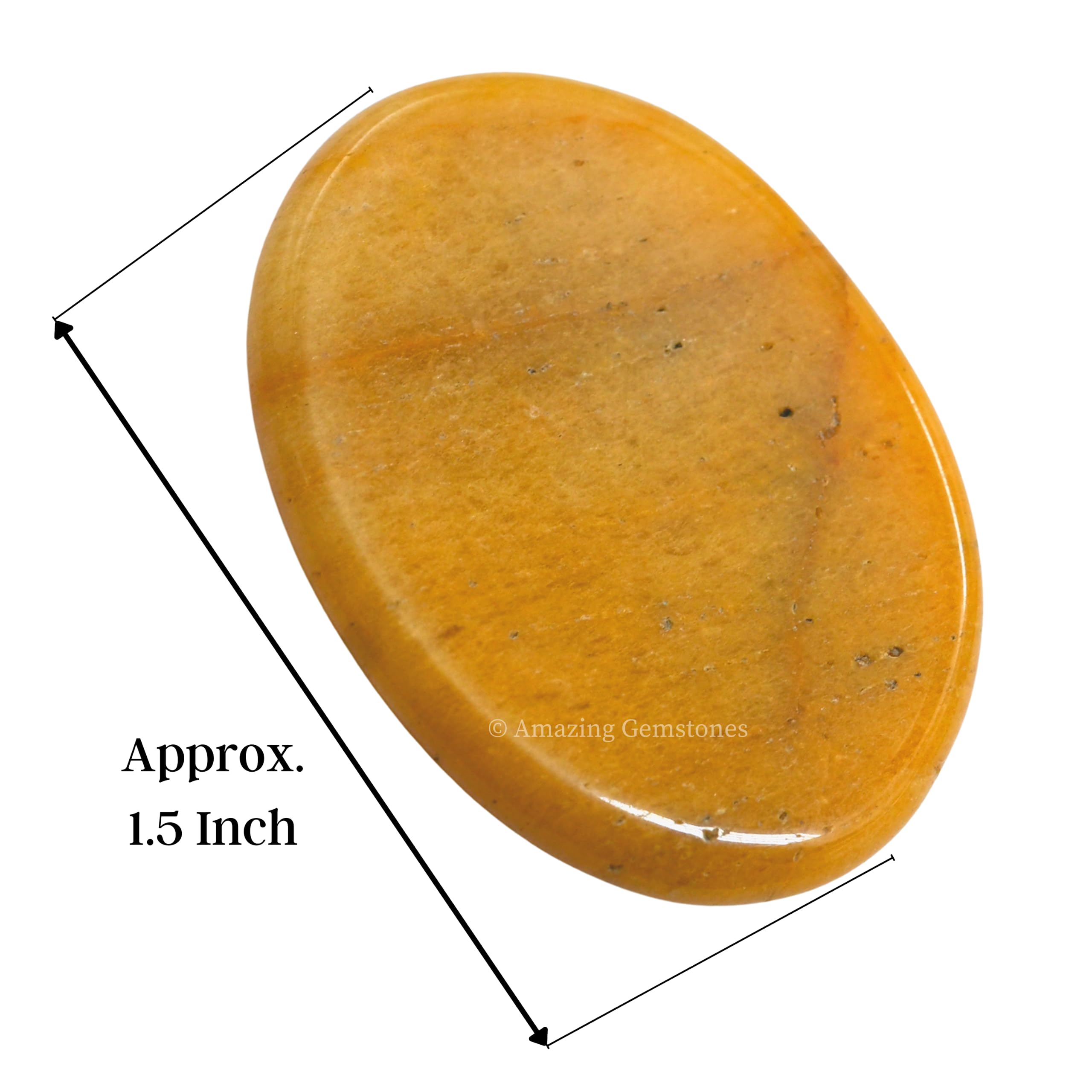Amazing Gemstone: pierre anti-stress jaune, parfaite pour des pauses méditatives.