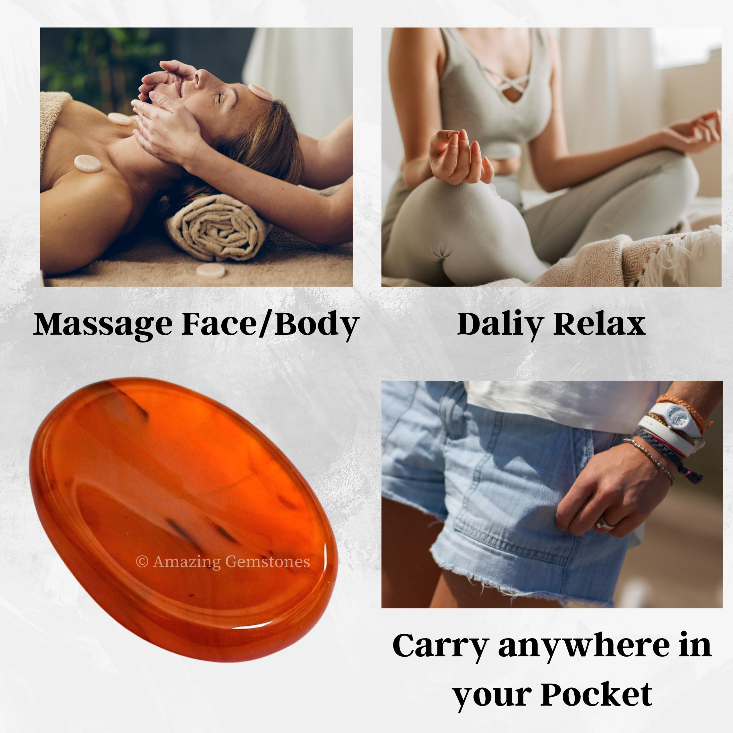 Amazing Gemstone pierre-cornaline-anti-stress : soutien le relâchement du stress au quotidien.