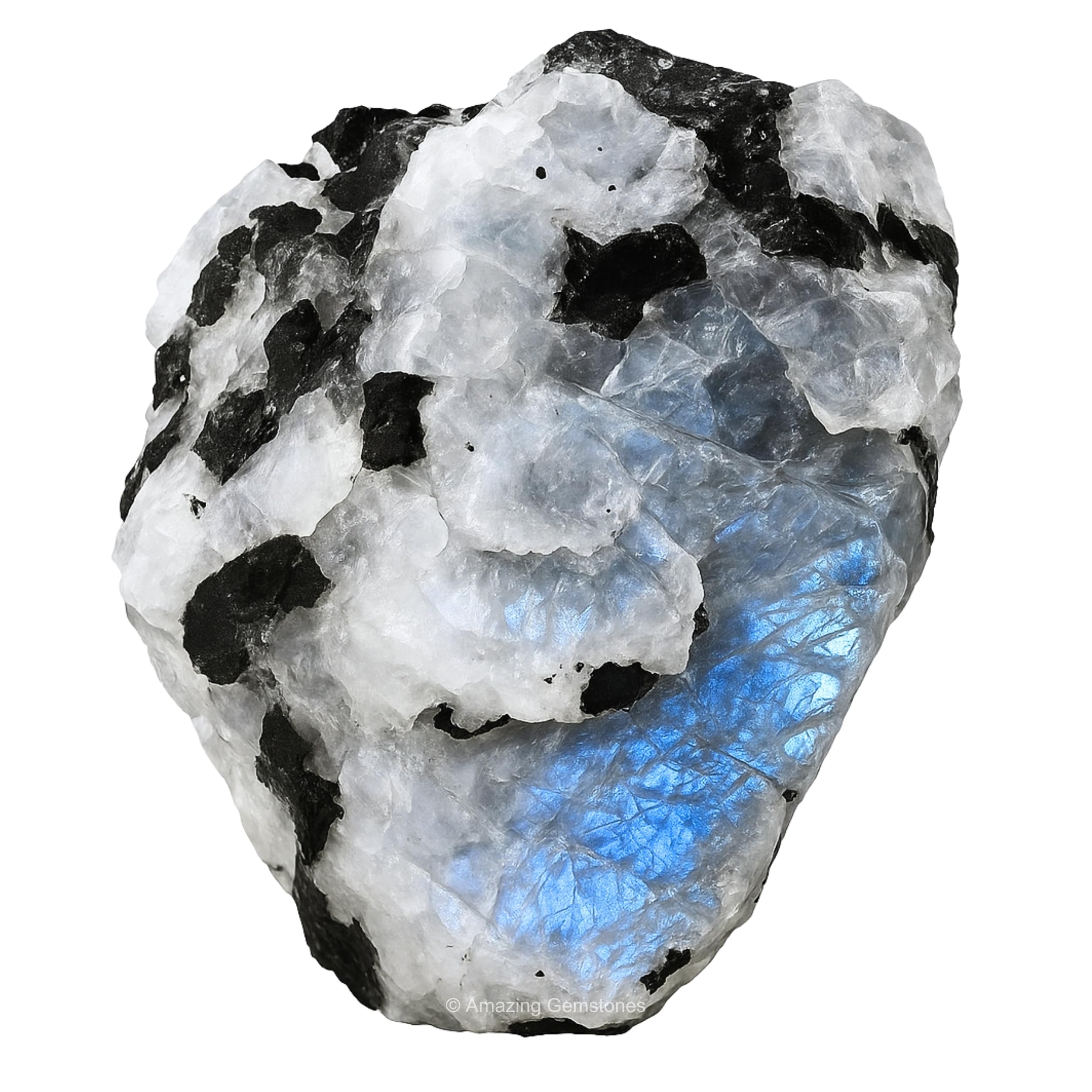 Amazing Gemstone : pierre de lune arc-en-ciel brute prête au polissage