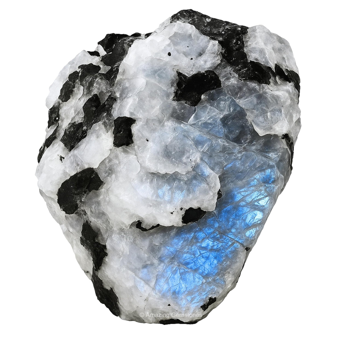 Amazing Gemstone : pierre de lune arc-en-ciel brute prête au polissage
