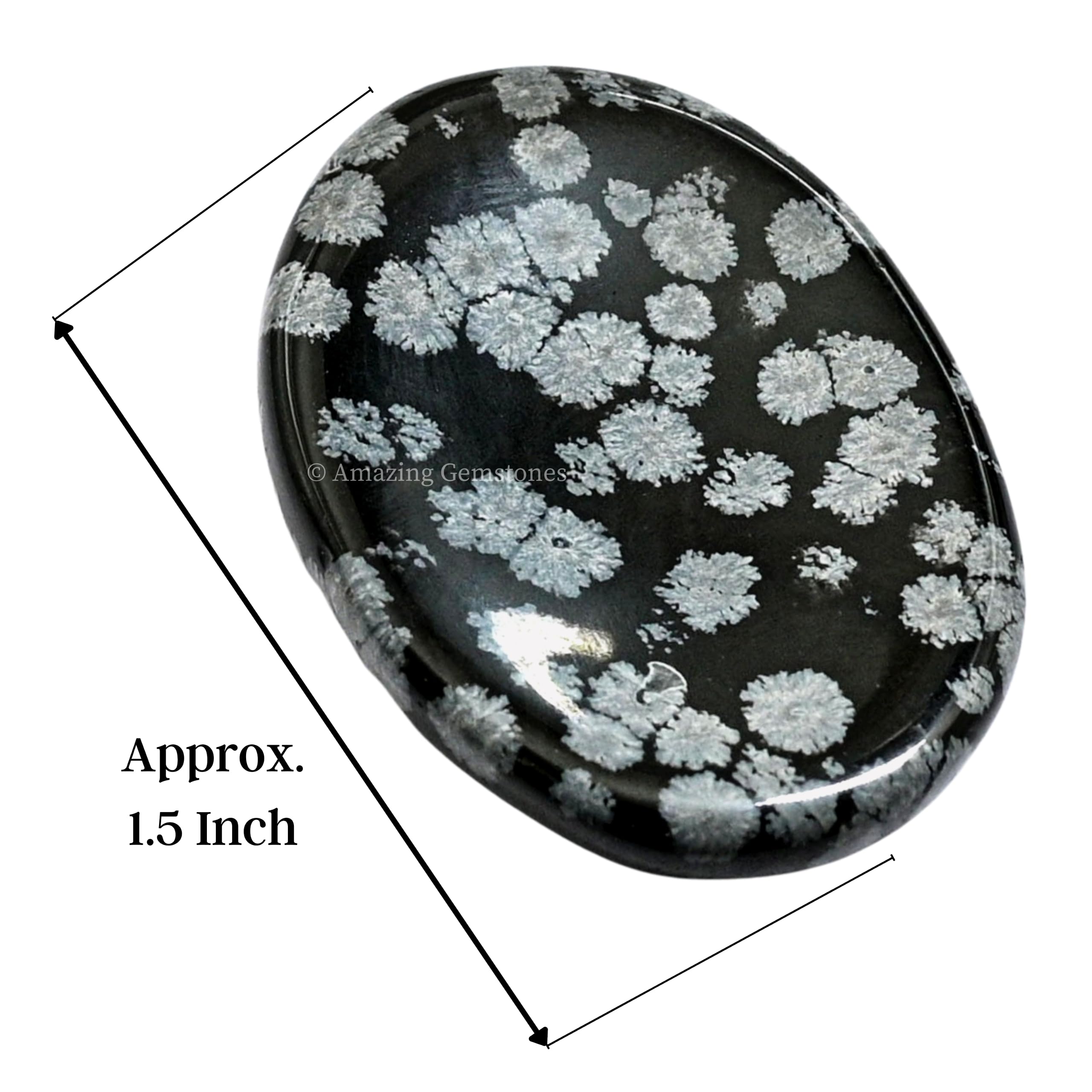 Amazing Gemstone – pierre flocon de neige obsidien pour méditation et centrage mental