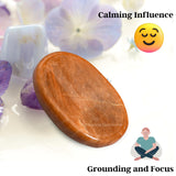 Amazing Gemstone: pierre lune peche compagnon de paume pour detente et concentration.