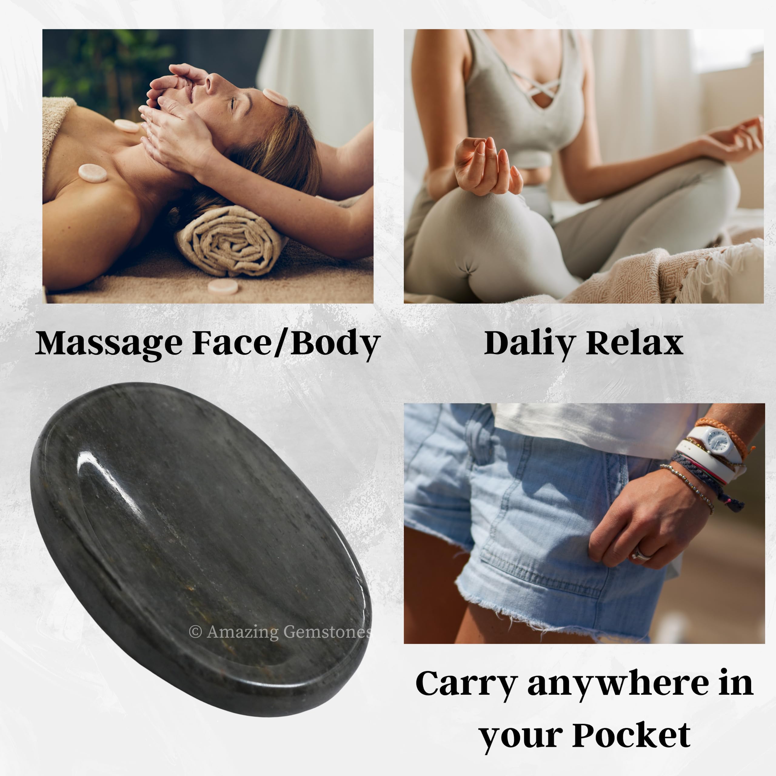Amazing Gemstone pierre-meditation bleue aventurine, compagnon naturel pour les séances de respiration.