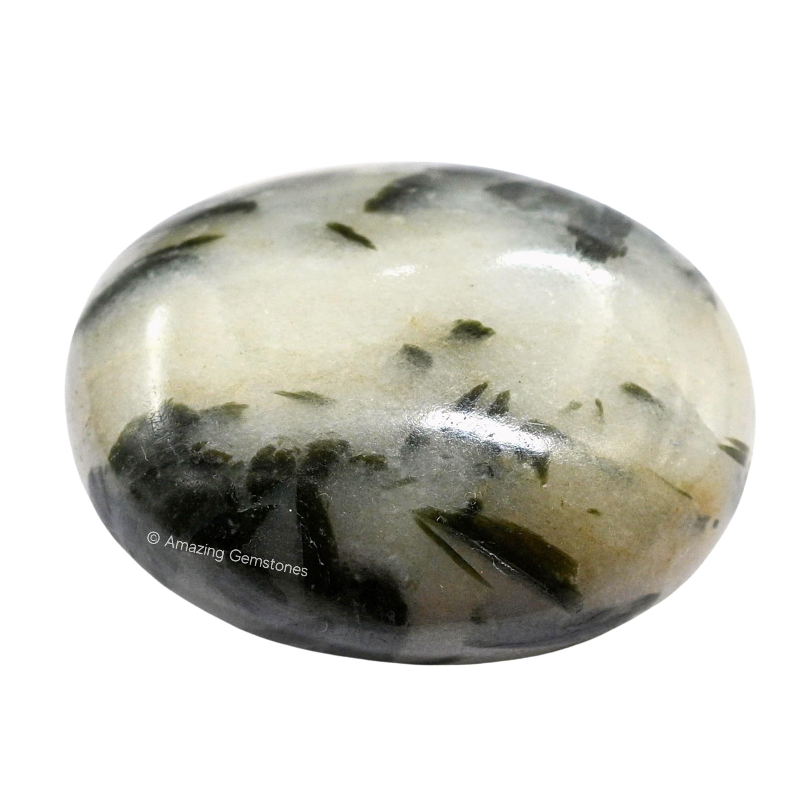 Amazing Gemstone grande pierre palmaire tourmaline verte, idéal pour relaxation et centrage.