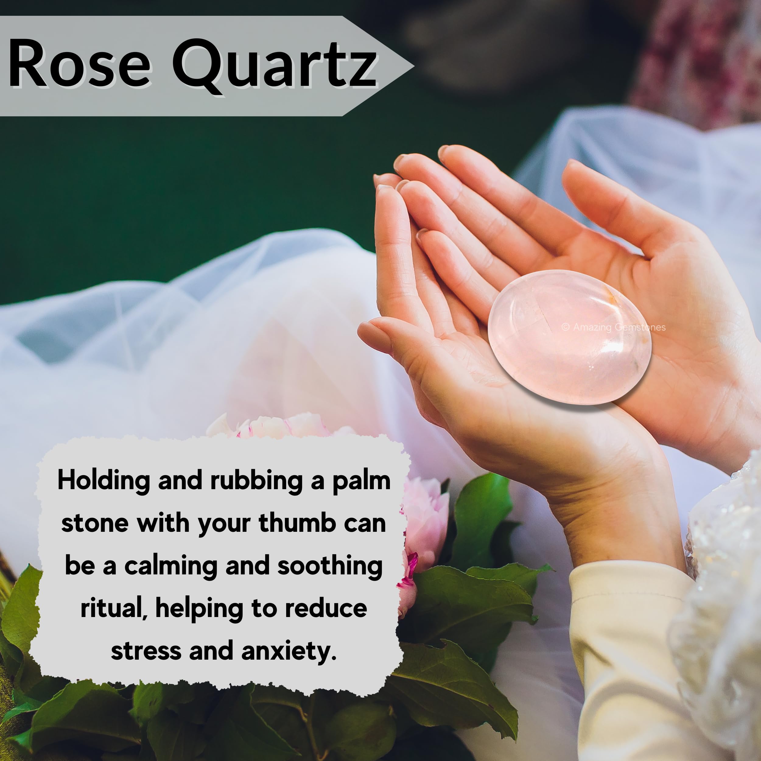 Amazing Gemstone: cadeau de Noël en quartz rose, petit présent symbolique
