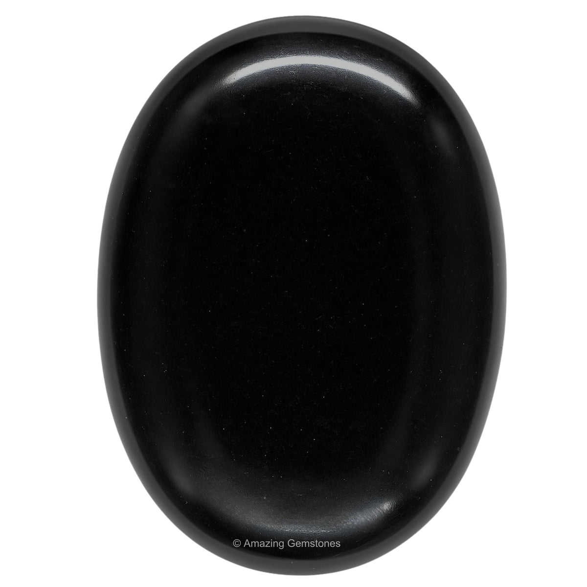 Amazing Gemstone pierre palma noire agate, prise en main pour équilibre et centrage lors de la méditation.