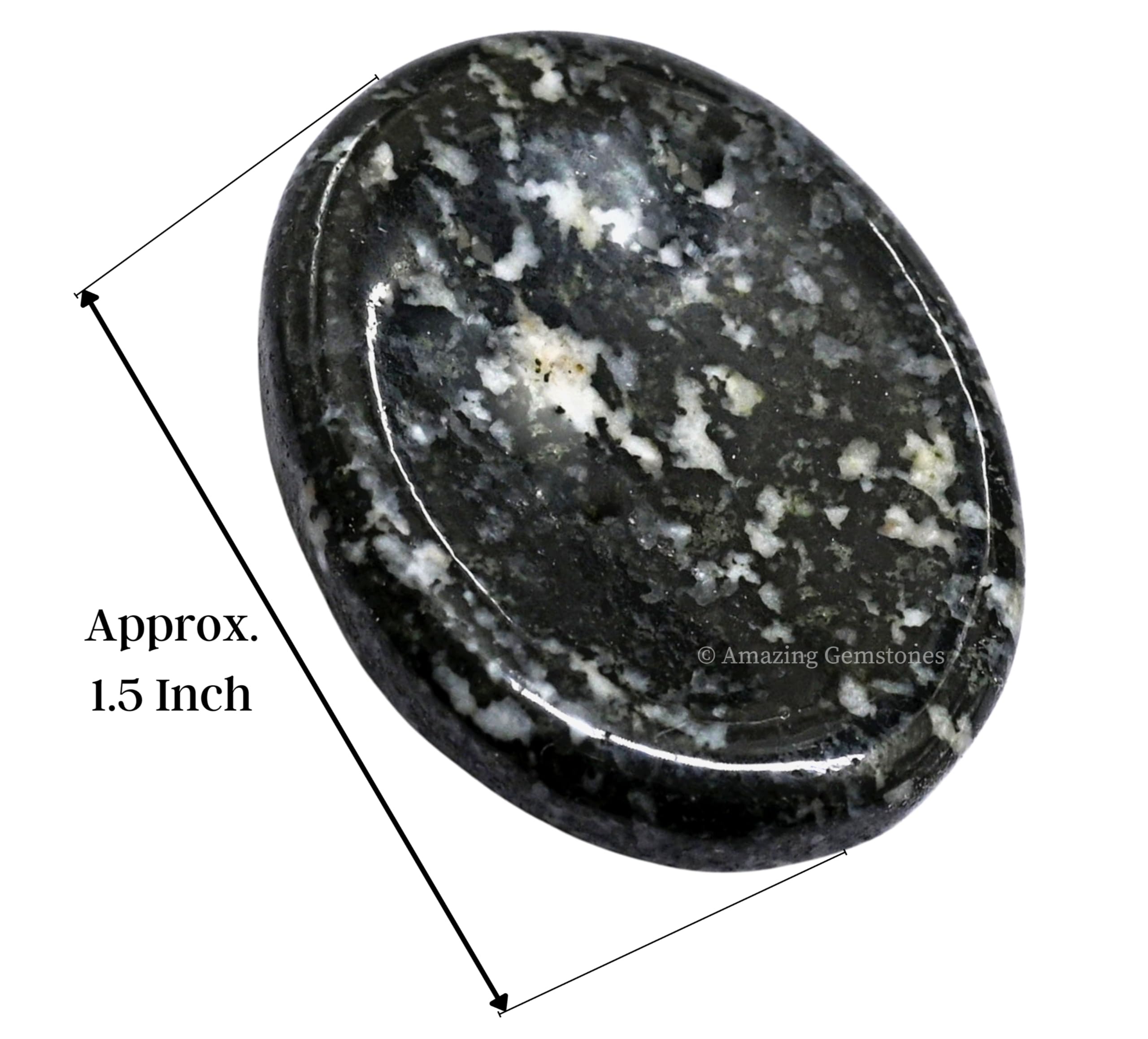 Amazing Gemstone pierre palmaire tourmaline noir et blanc, favorisant l’ancrage quotidien.