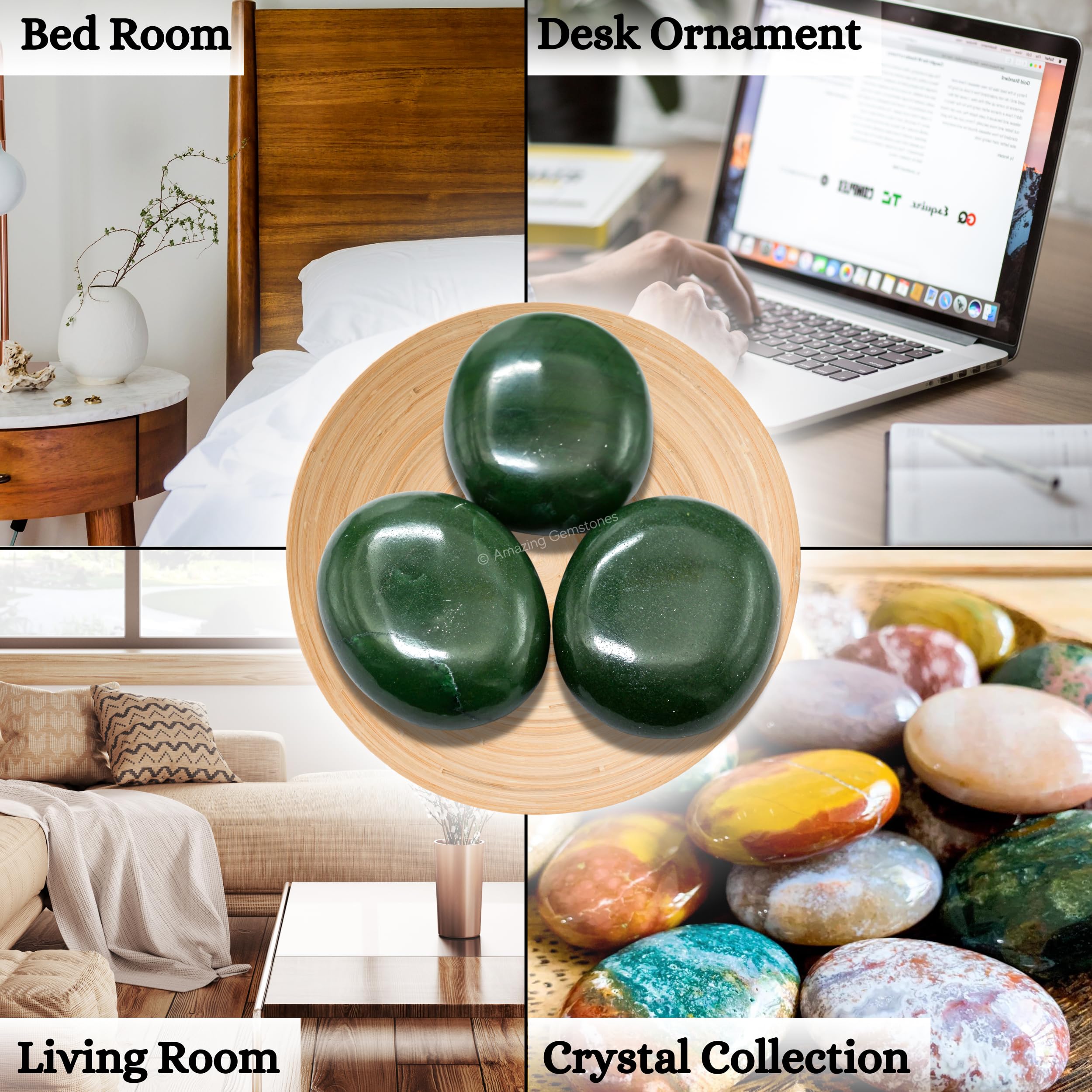 Amazing Gemstone pierre-paume aventurine vert pour gestion du stress