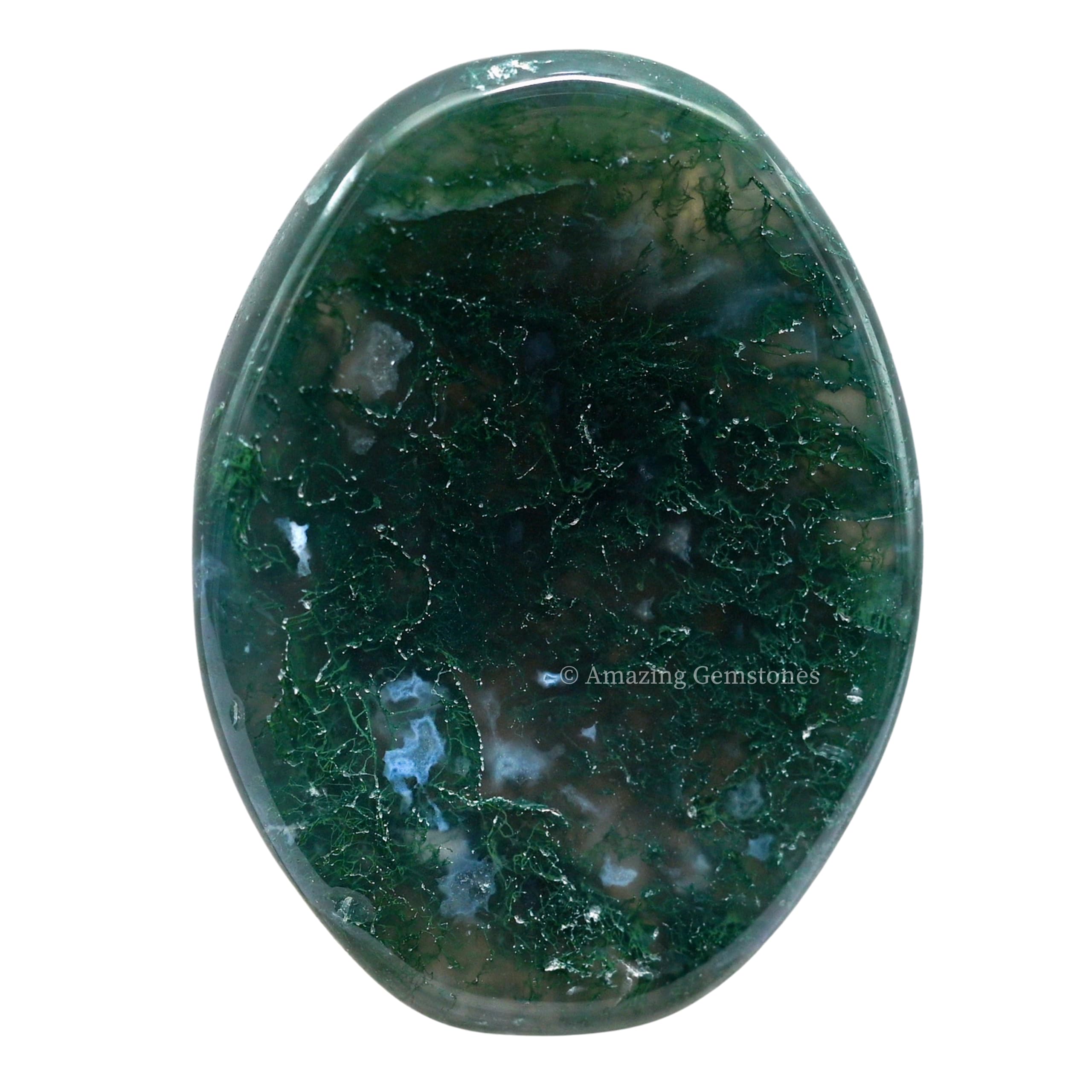 Amazing Gemstone Moss Agate, pierre-relaxation: aide à la détente lors des moments de pause.