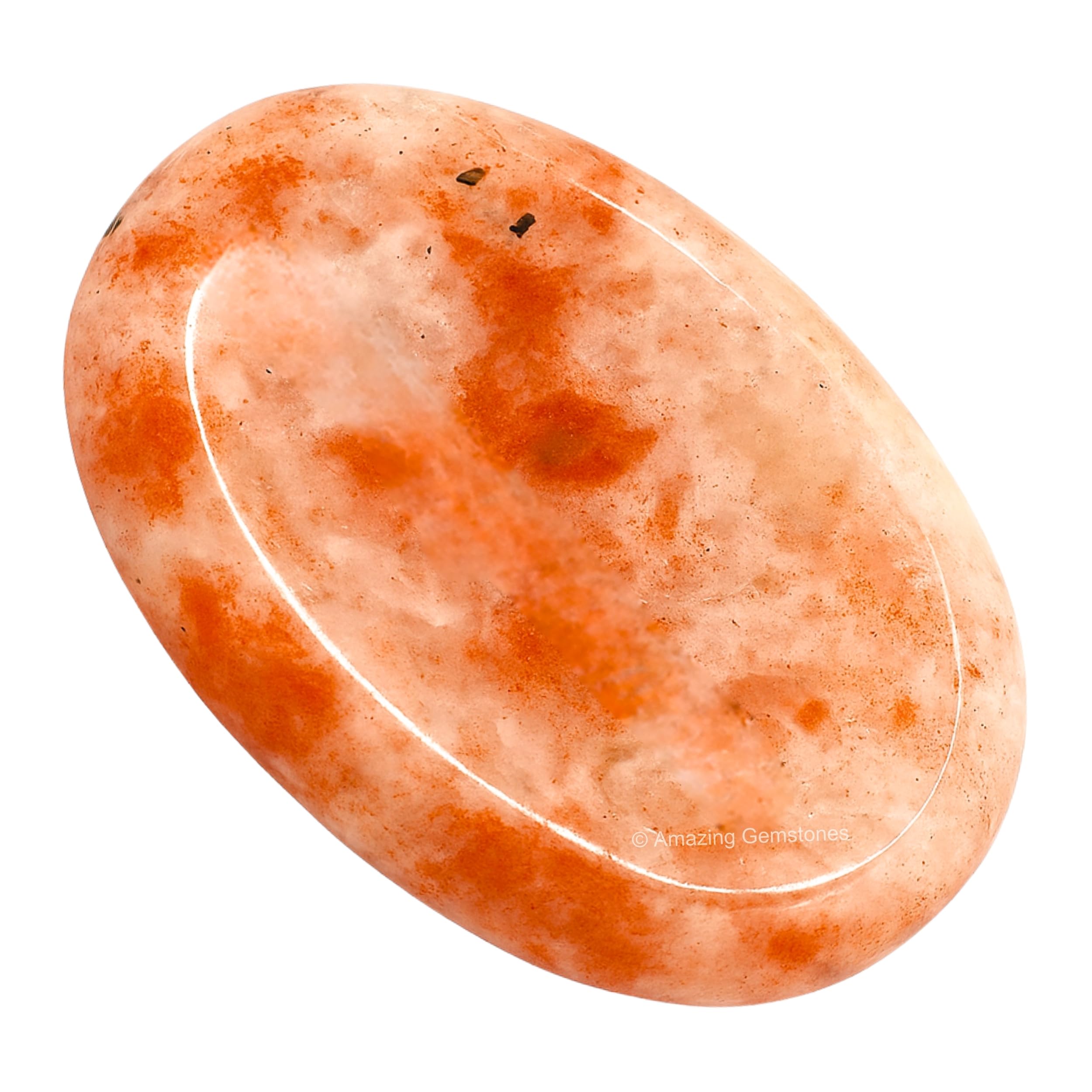 Amazing Gemstone Pierre Soleil main: calme et centrage en prise