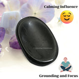 Amazing Gemstone: pierre noire anti-stress, outil de détente à glisser dans la paume